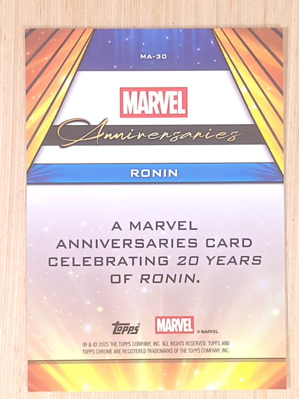 2024-25 Topps Chrome Marvel Anniversaries #MA-30 Ronin