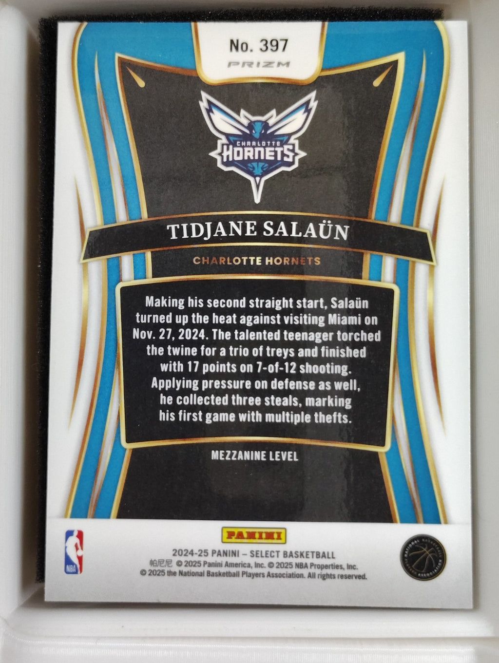 2024-25 Panini Select - Mezzanine Tidjane Salaun #95 Green Mojo Prizm