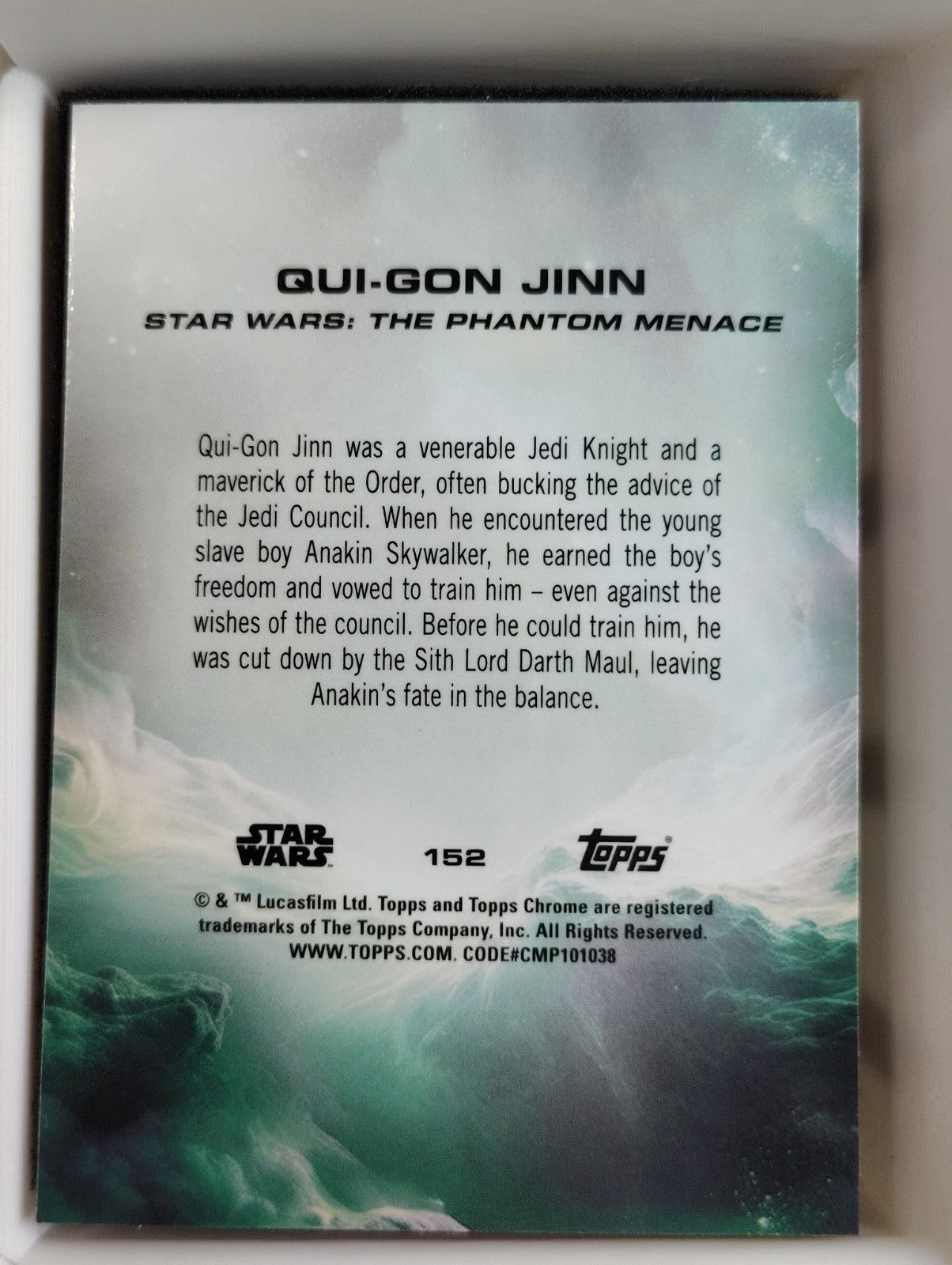 2025 Topps Chrome Star Wars #152 Qui-Gon Jinn