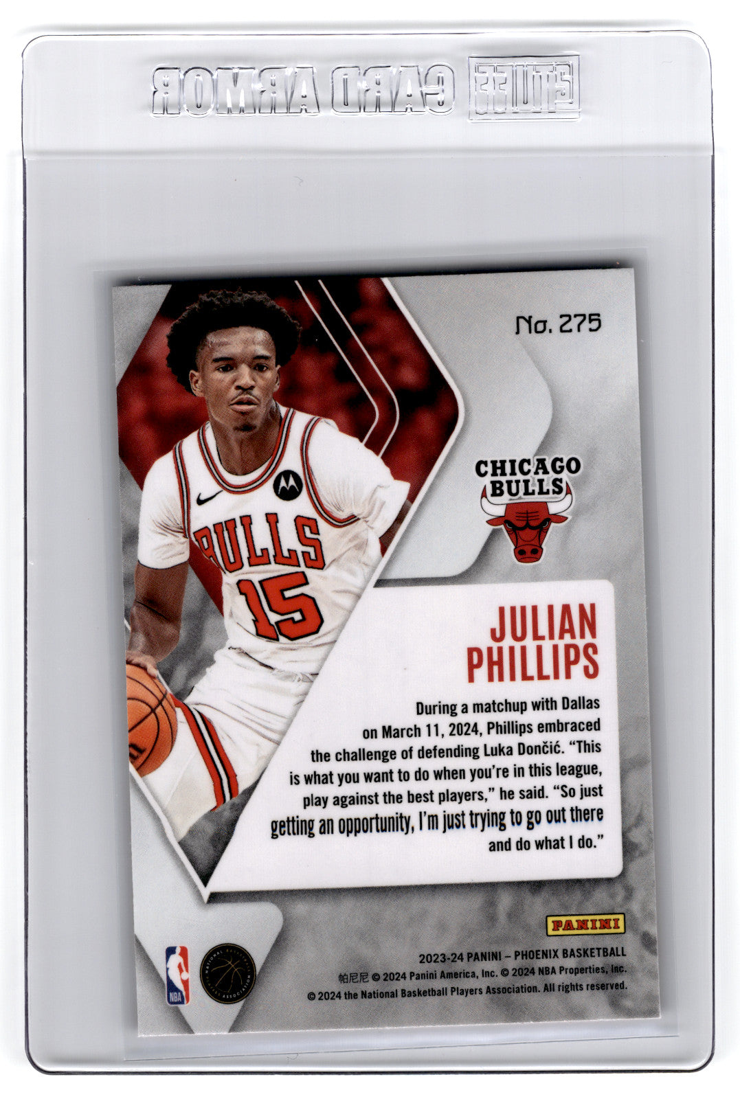 2023 Panini Phoenix Julian Phillips [Red Ice] #275  **Free Shipping @ $10+**