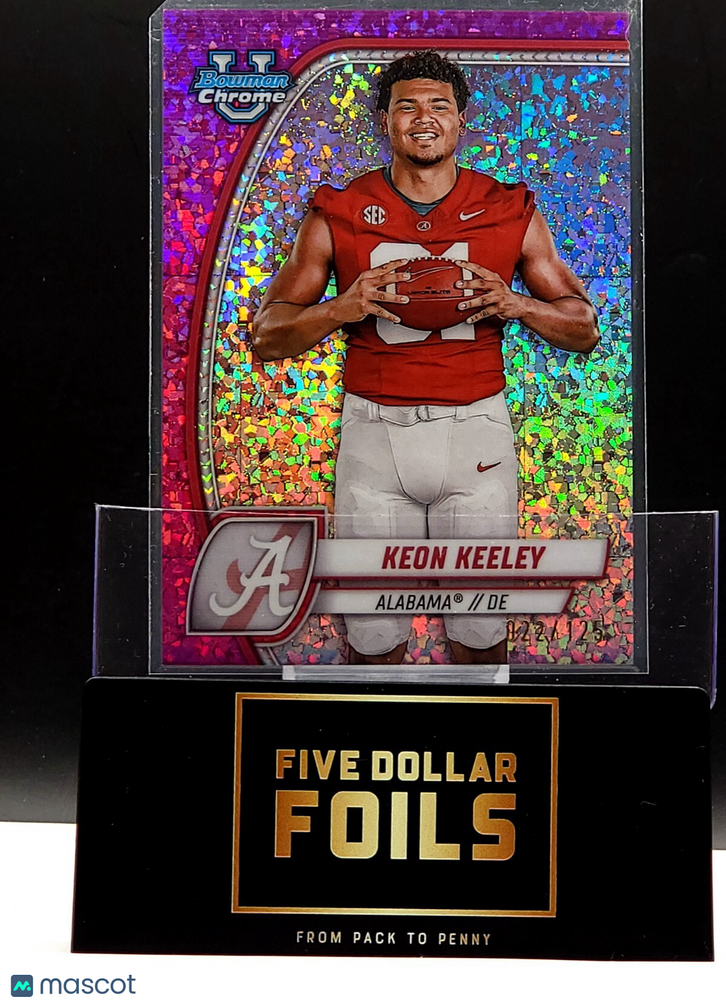 2024 Bowman University Chrome - #113 Keon Keeley Magenta Speckle 022/125