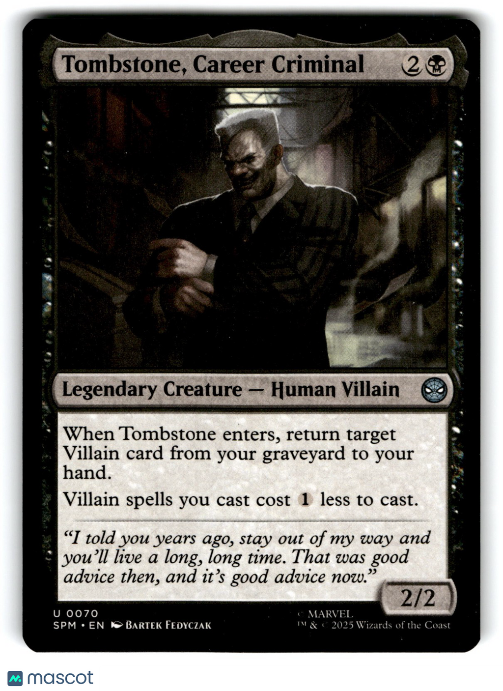 Tombstone, Career Criminal Marvel's Spider-Man Regular