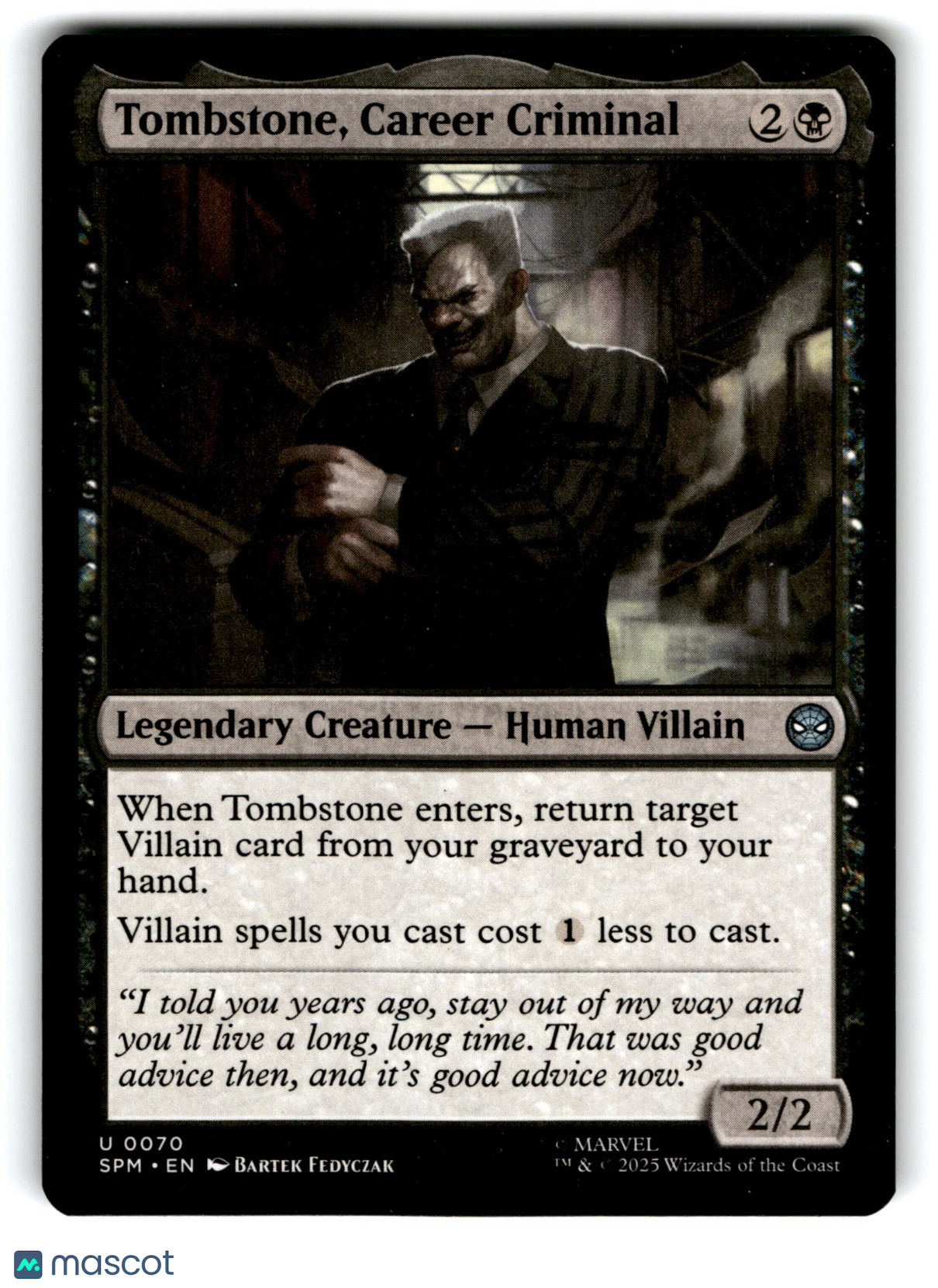 Tombstone, Career Criminal Marvel's Spider-Man Regular