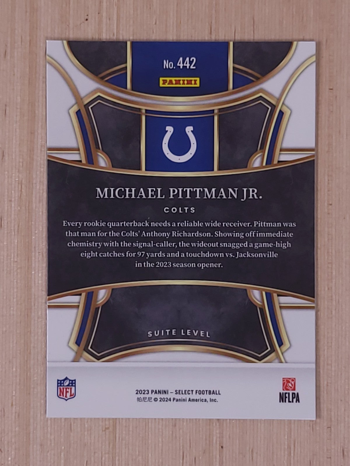 2023 Panini Select - Suite Level Michael Pittman Jr. #442