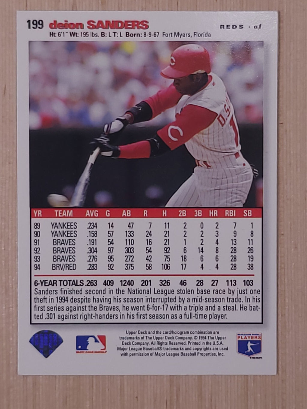 1995 Upper Deck Collector's Choice Special Edition - Deion Sanders #199
