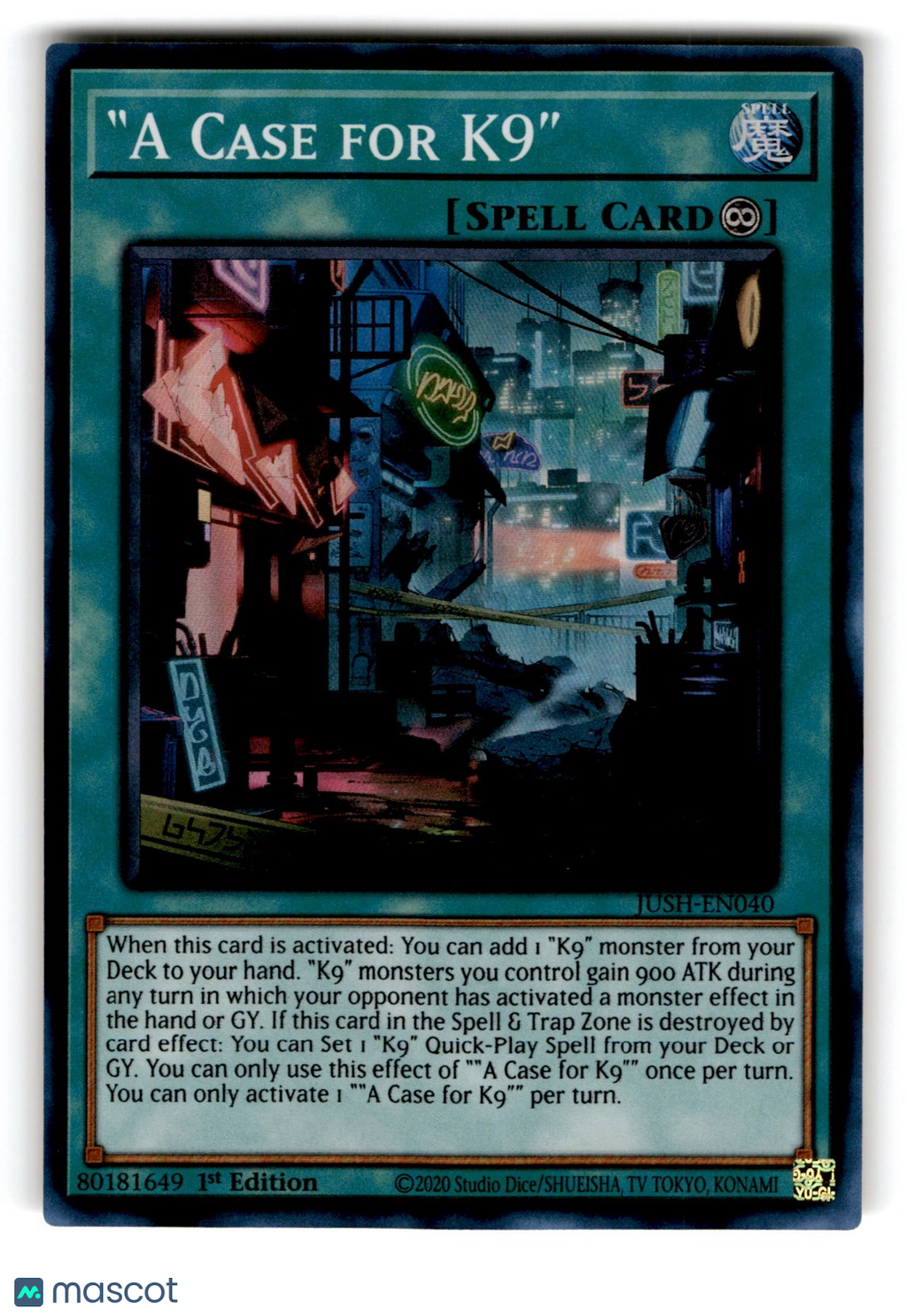 "A Case For K9" JUSH-EN040 Justice Hunters 1st Edition