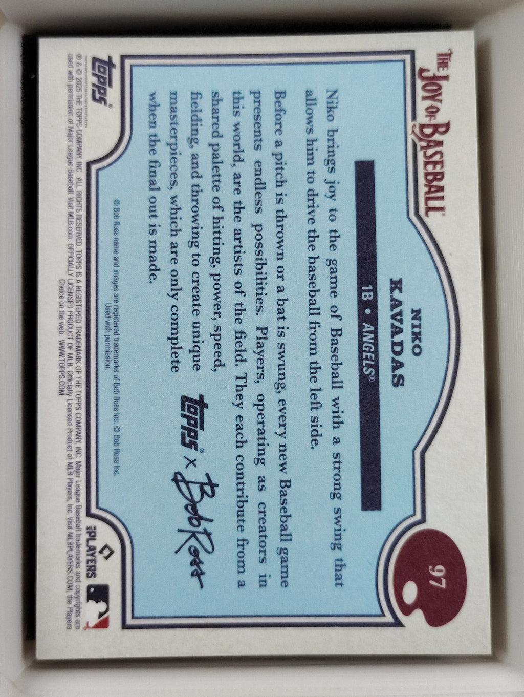 2025 Topps X Bob Ross The Joy of Baseball #97 Niko Kavadas