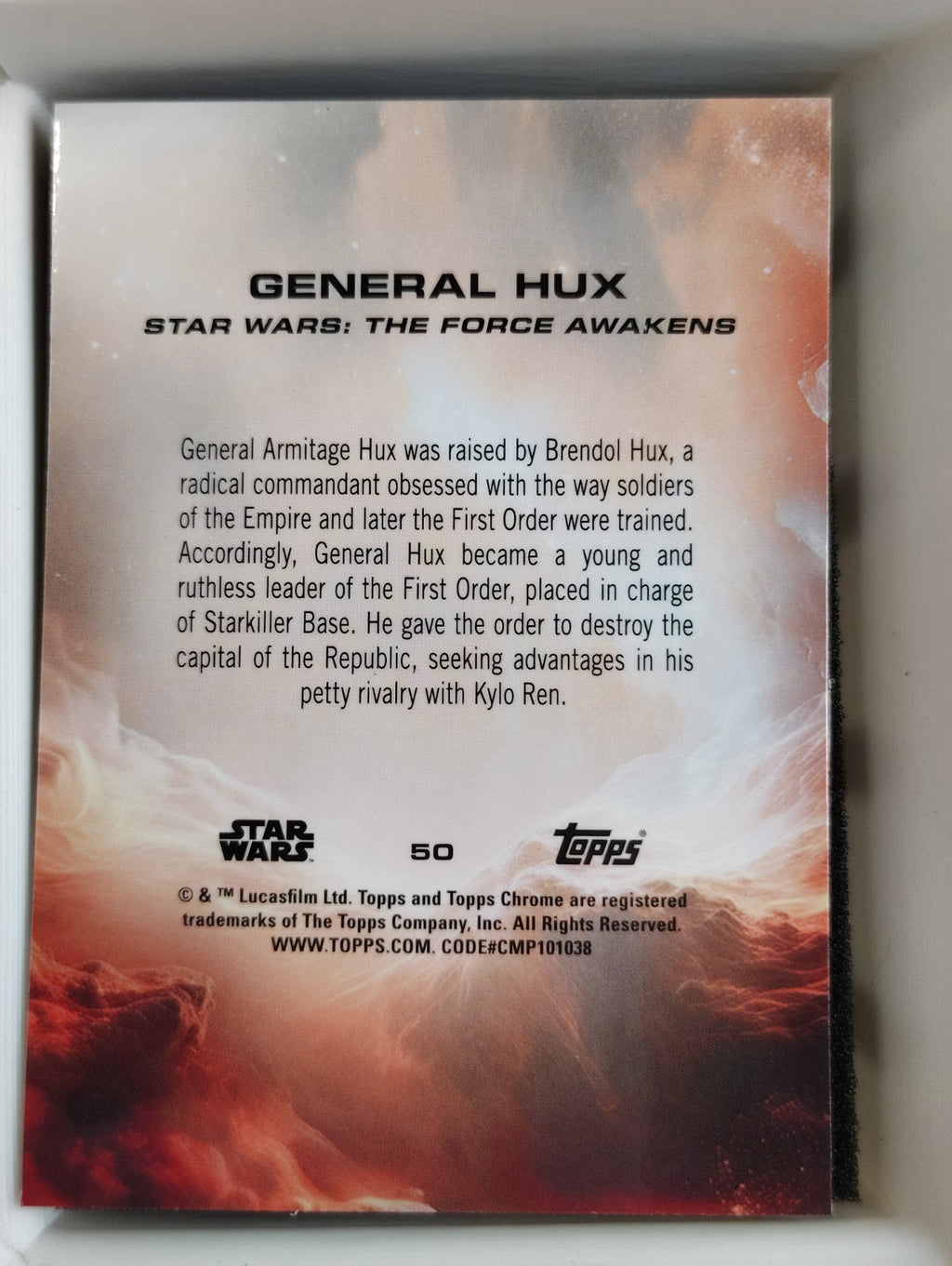 2025 Topps Chrome General Hux  Star Wars #50
