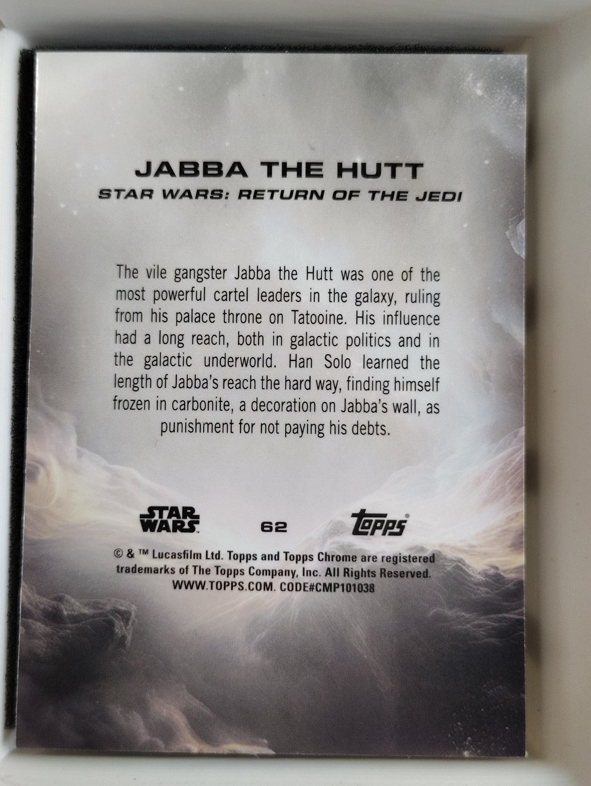 2025 Topps Chrome Star Wars #62 Jabba The Hutt