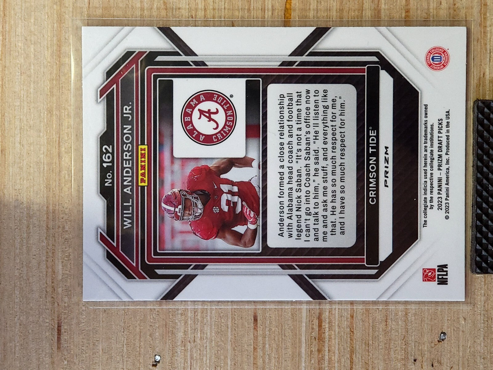 2023 Panini Prizm Draft Picks - Will Anderson #162 Ruby Wave Prizm