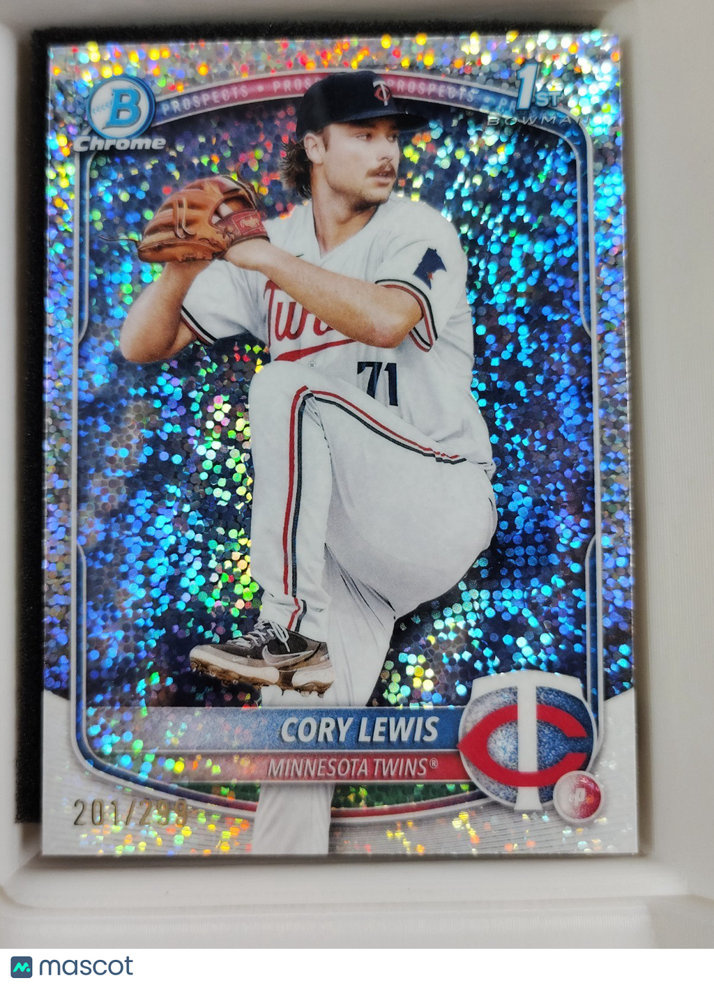 2025 Bowman - Chrome Prospects Cory Lewis #BCP-128 Speckle Refractor 201/299