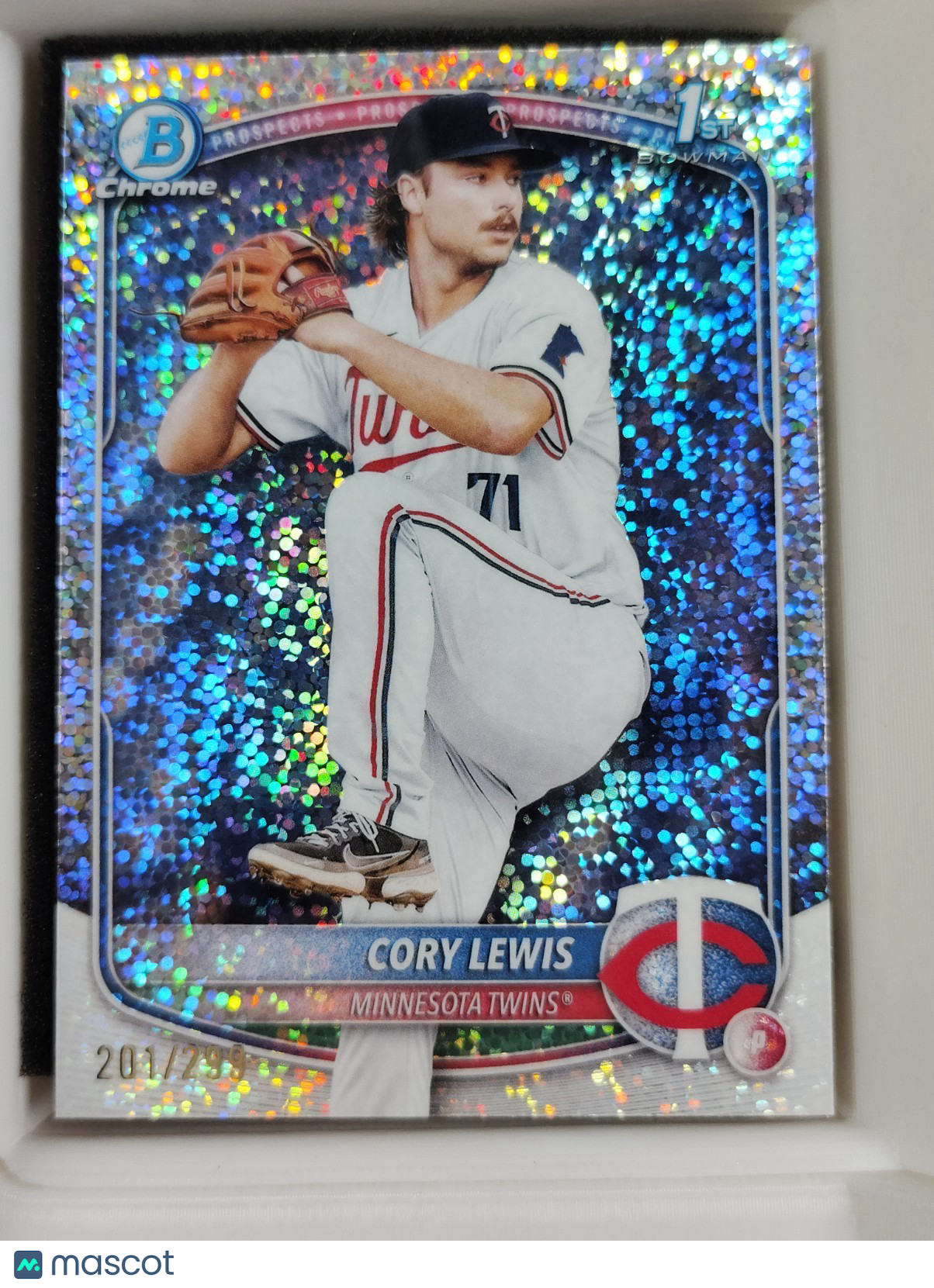 2025 Bowman - Chrome Prospects Cory Lewis #BCP-128 Speckle Refractor 201/299