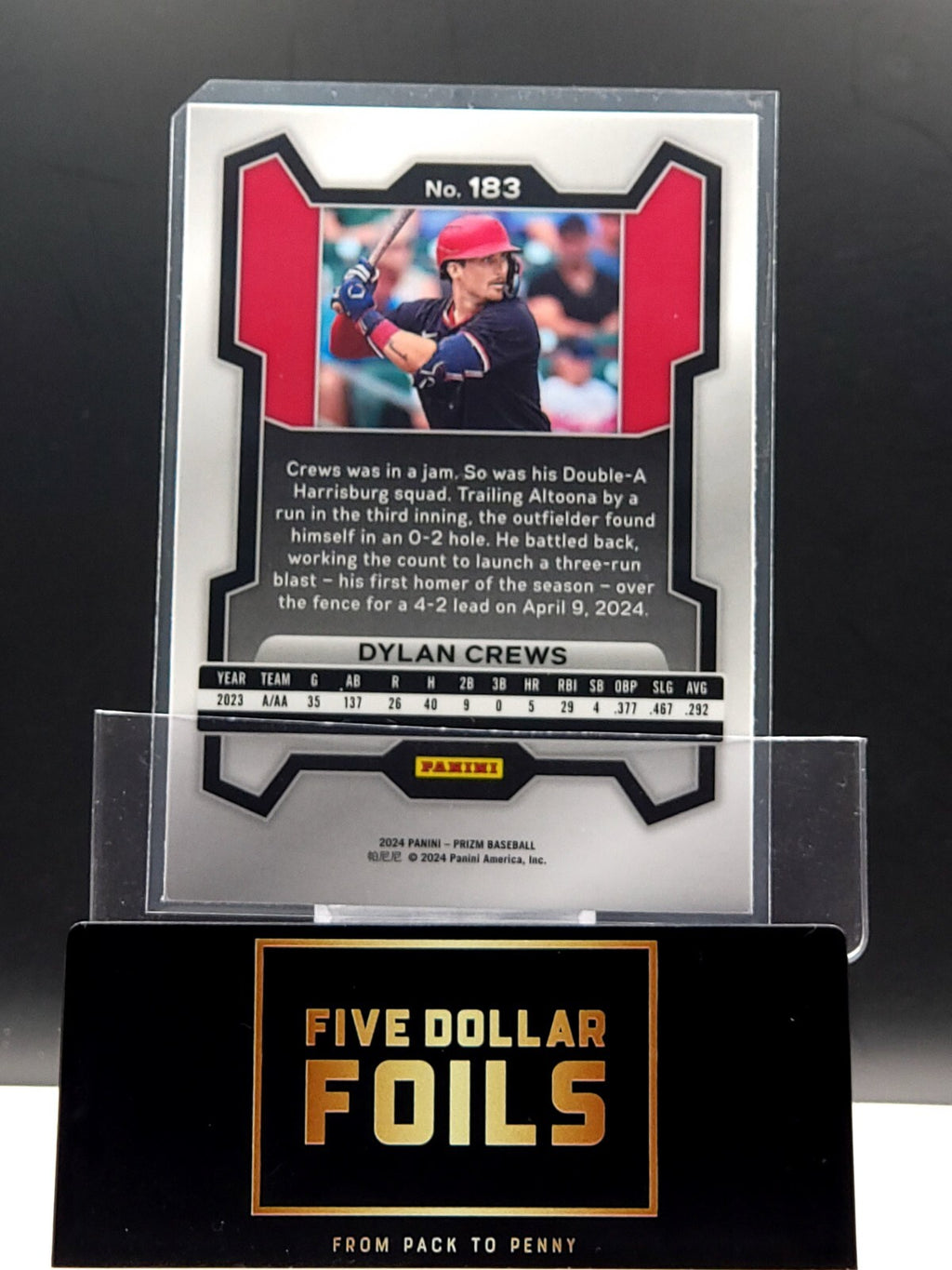 *Free Shipping @ $10* 2024 Panini Prizm #183 Dylan Crews