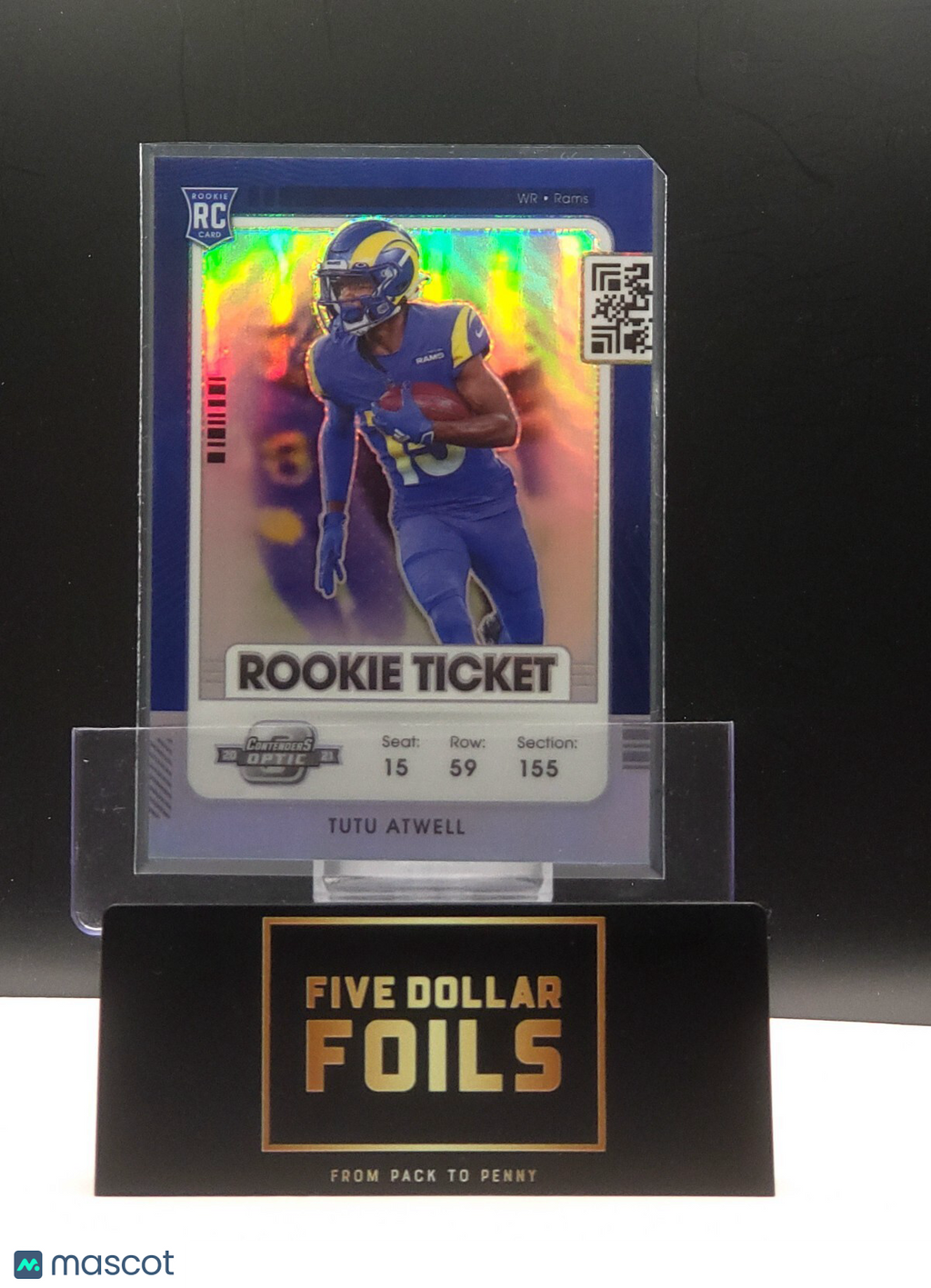 2021 Panini Contenders Optic - Rookie Ticket Silver Prizm # 96 Tutu Atwell