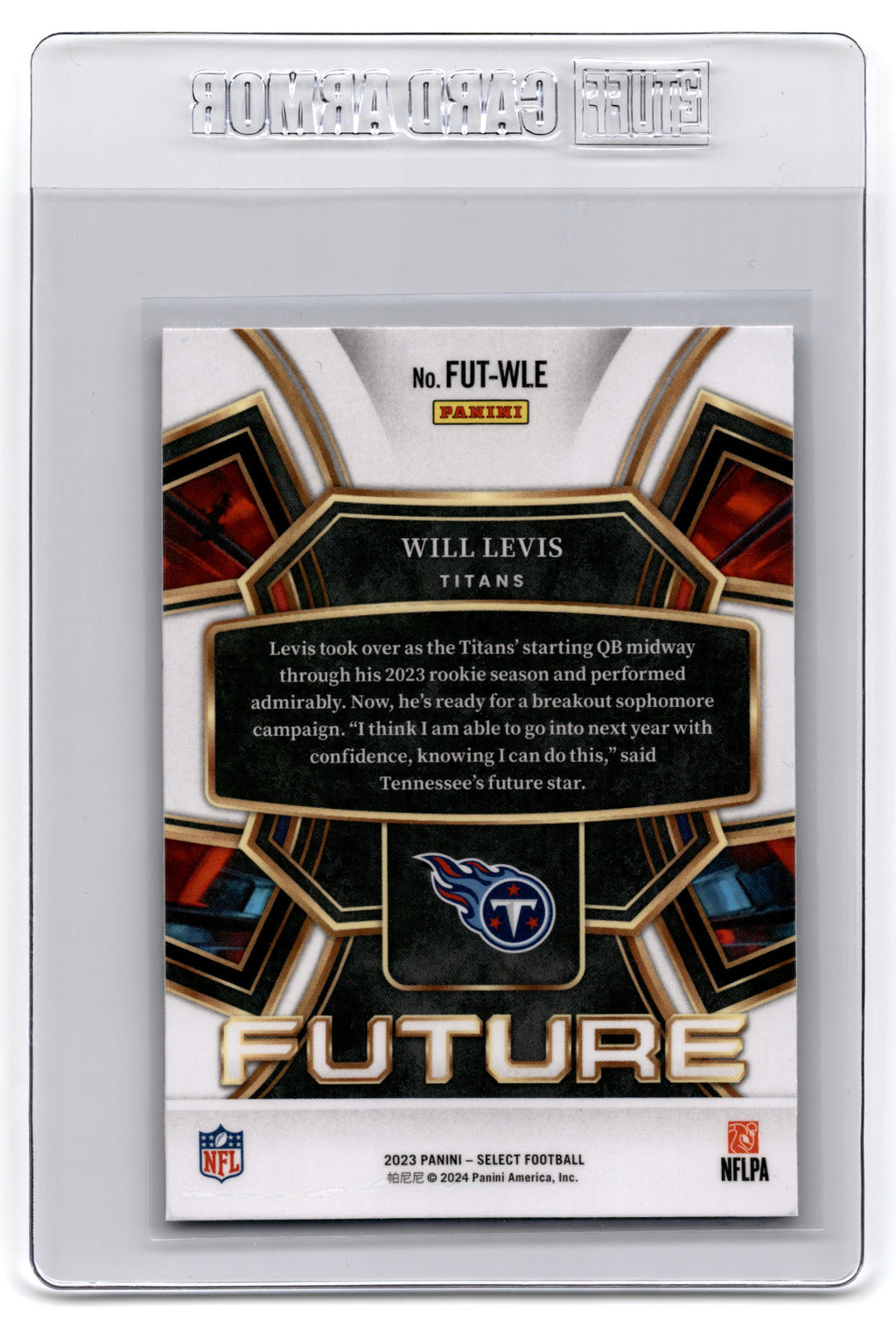 2023 Panini Select - Select Future #FUT-WLE Will Levis