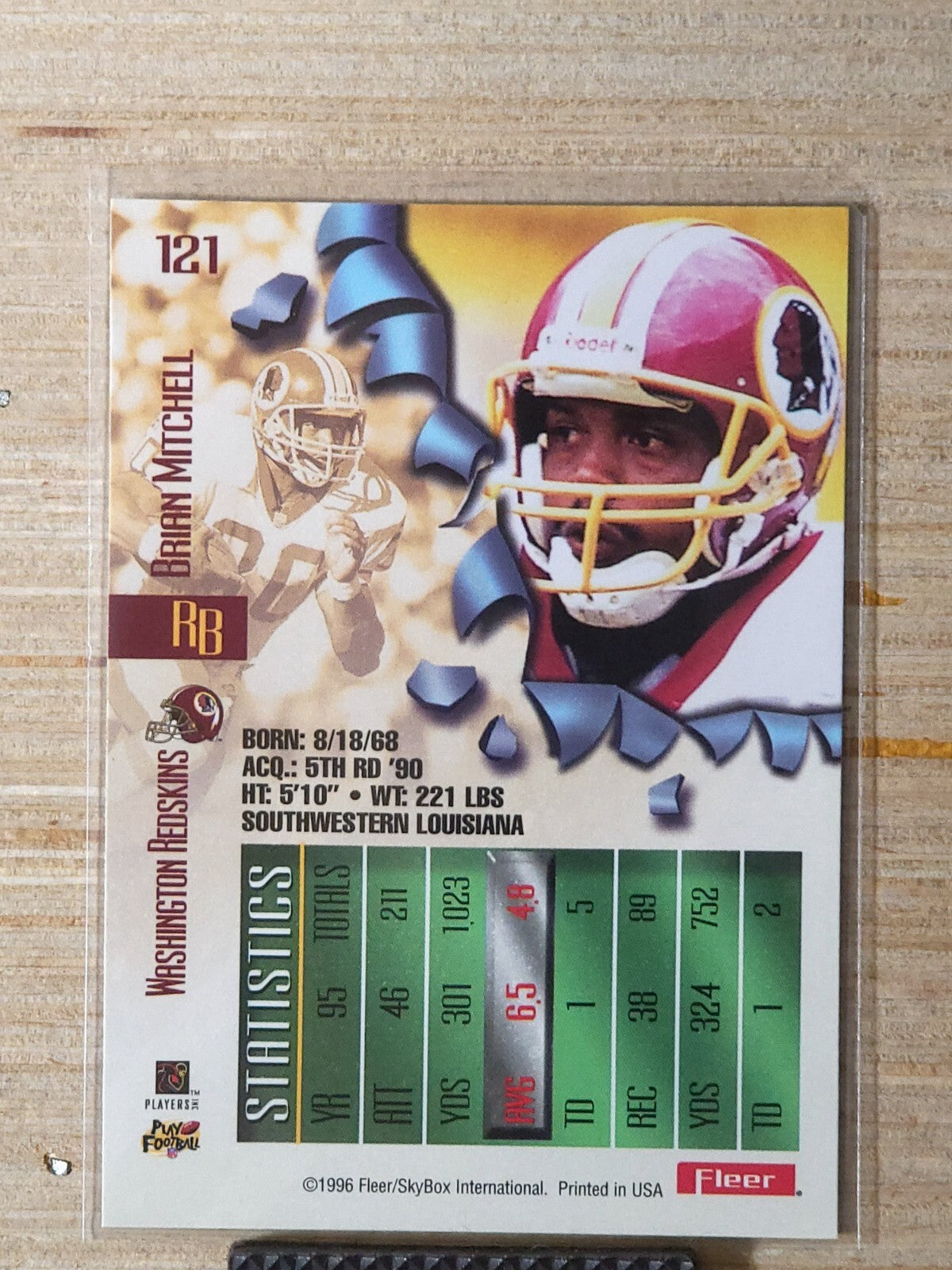 1996 Fleer Metal - Brian Mitchell #121