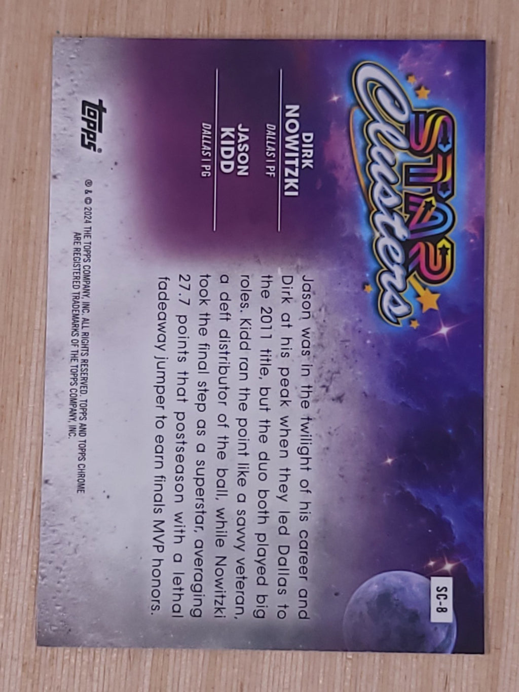 2023-24 Topps Cosmic Chrome - Star Clusters Dirk Nowitzki, Jason Kidd #SC-8