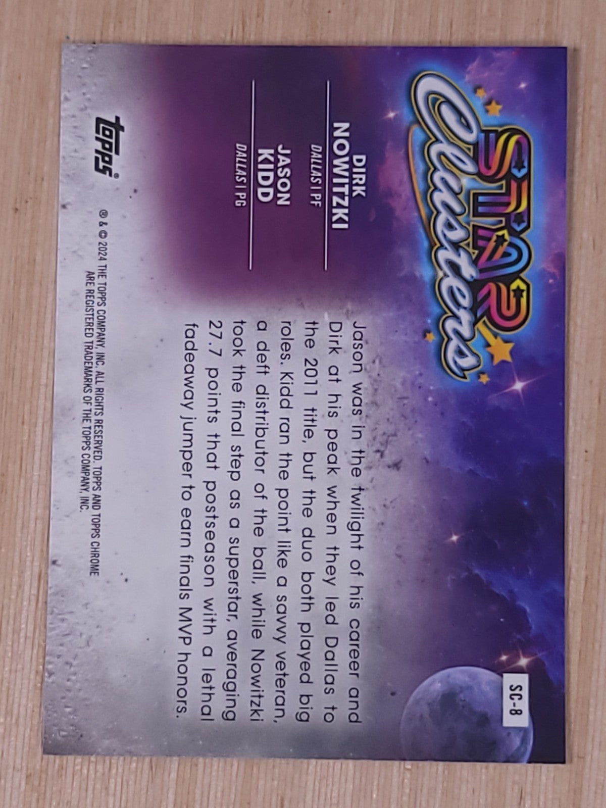 2023-24 Topps Cosmic Chrome - Star Clusters Dirk Nowitzki, Jason Kidd #SC-8