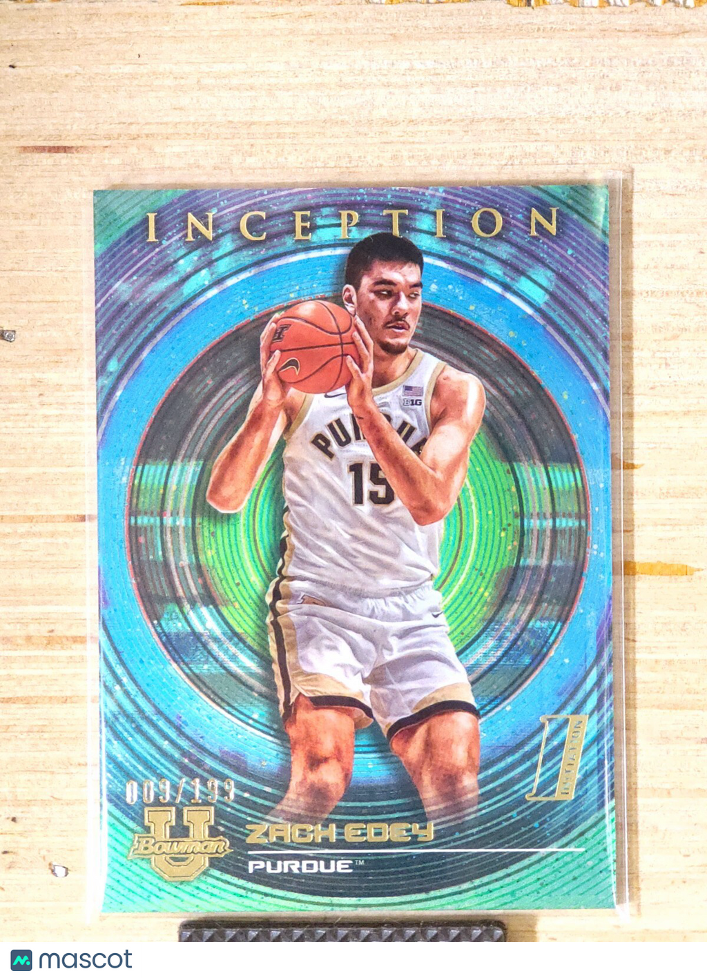 2022-23 Bowman Inception University - Zach Edey #59 Green Foil 009/199