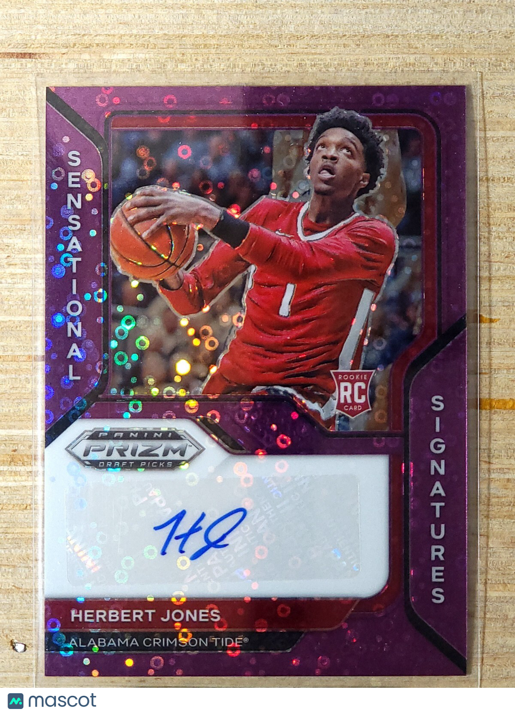 2021 Panini Prizm Draft Picks Auto #SS-HJO Herbert Jones Purple Fast Break 05/50
