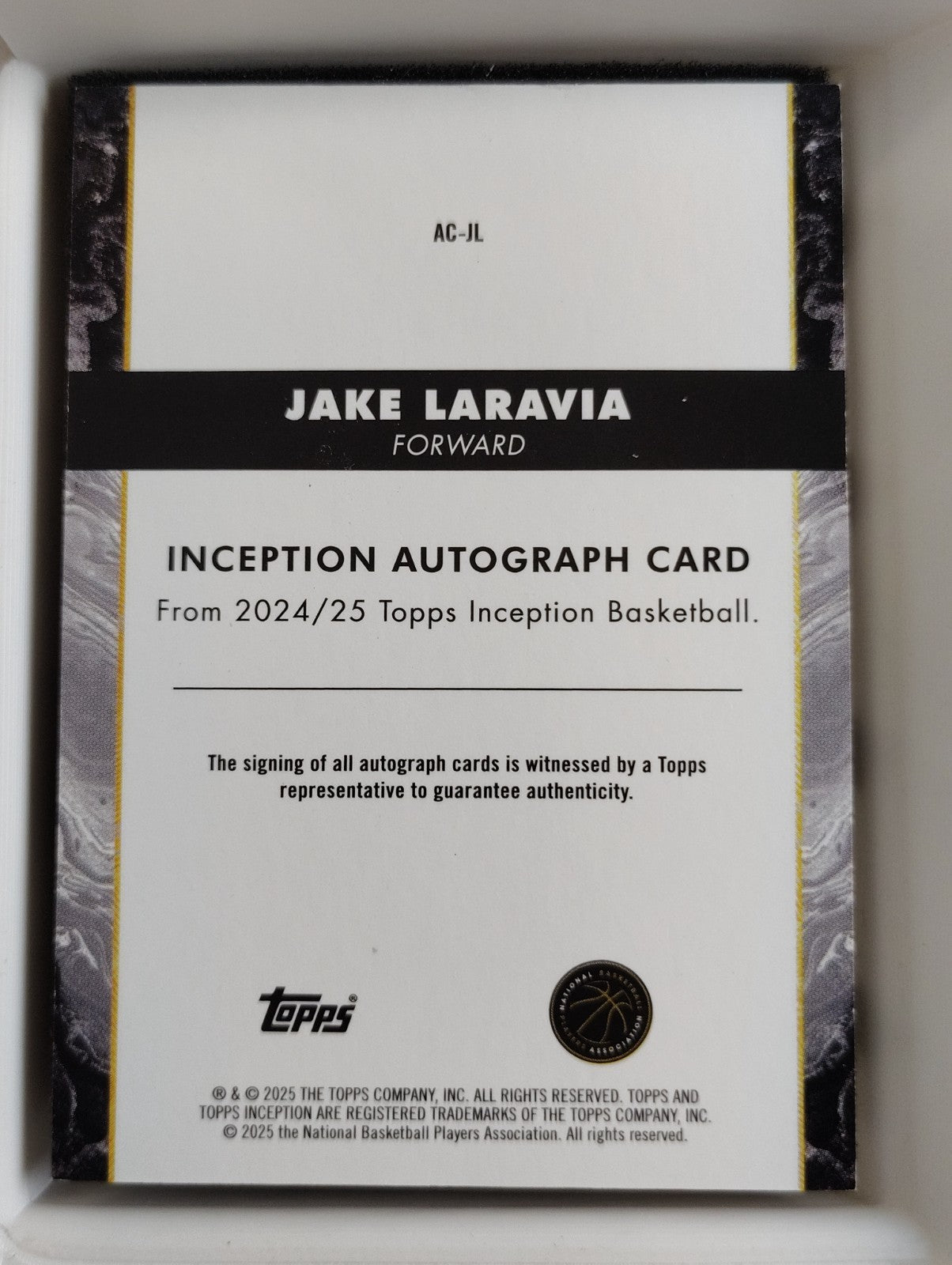 2025 Topps Inception #AC-JL Jake Laravia Blue  22/25
