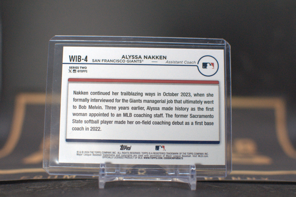2024 Topps Women In Baseball: Alyssa Nakken #WIB-4