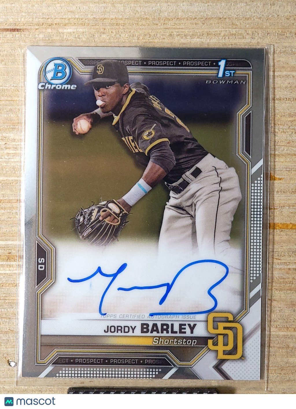 2021 Bowman Chrome - Prospect Autographs #CPA-JBA Jordy Barley