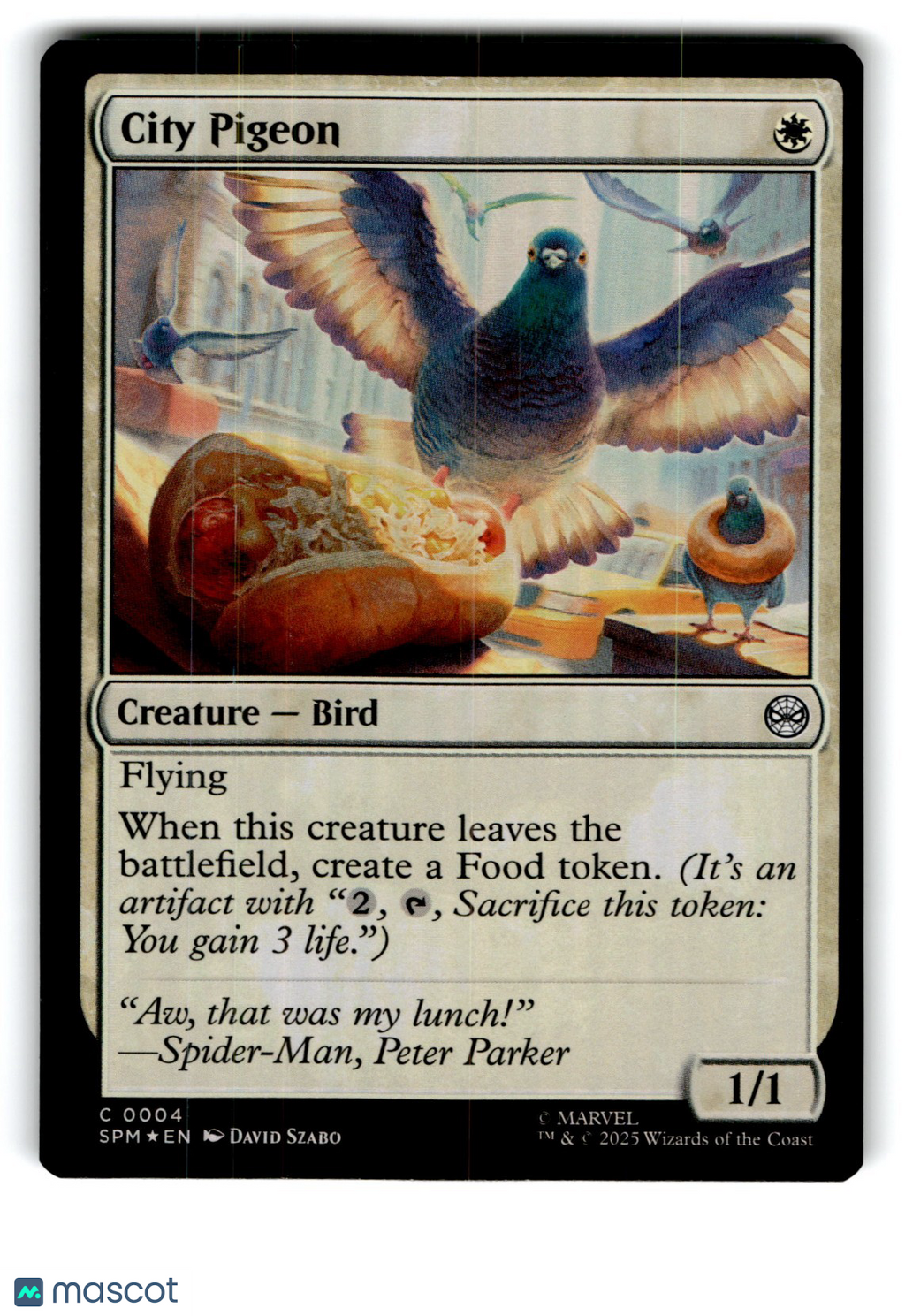 City Pigeon Marvel's Spider-Man Regular Foil