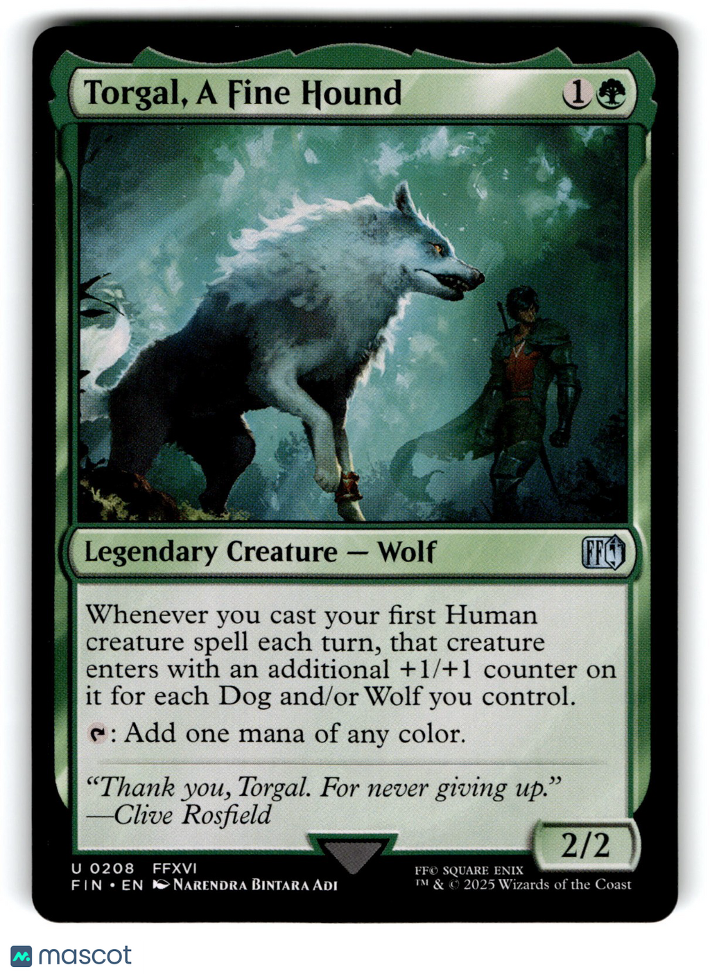 Final Fantasy Magic: The Gathering Torgal, a Fine Hound