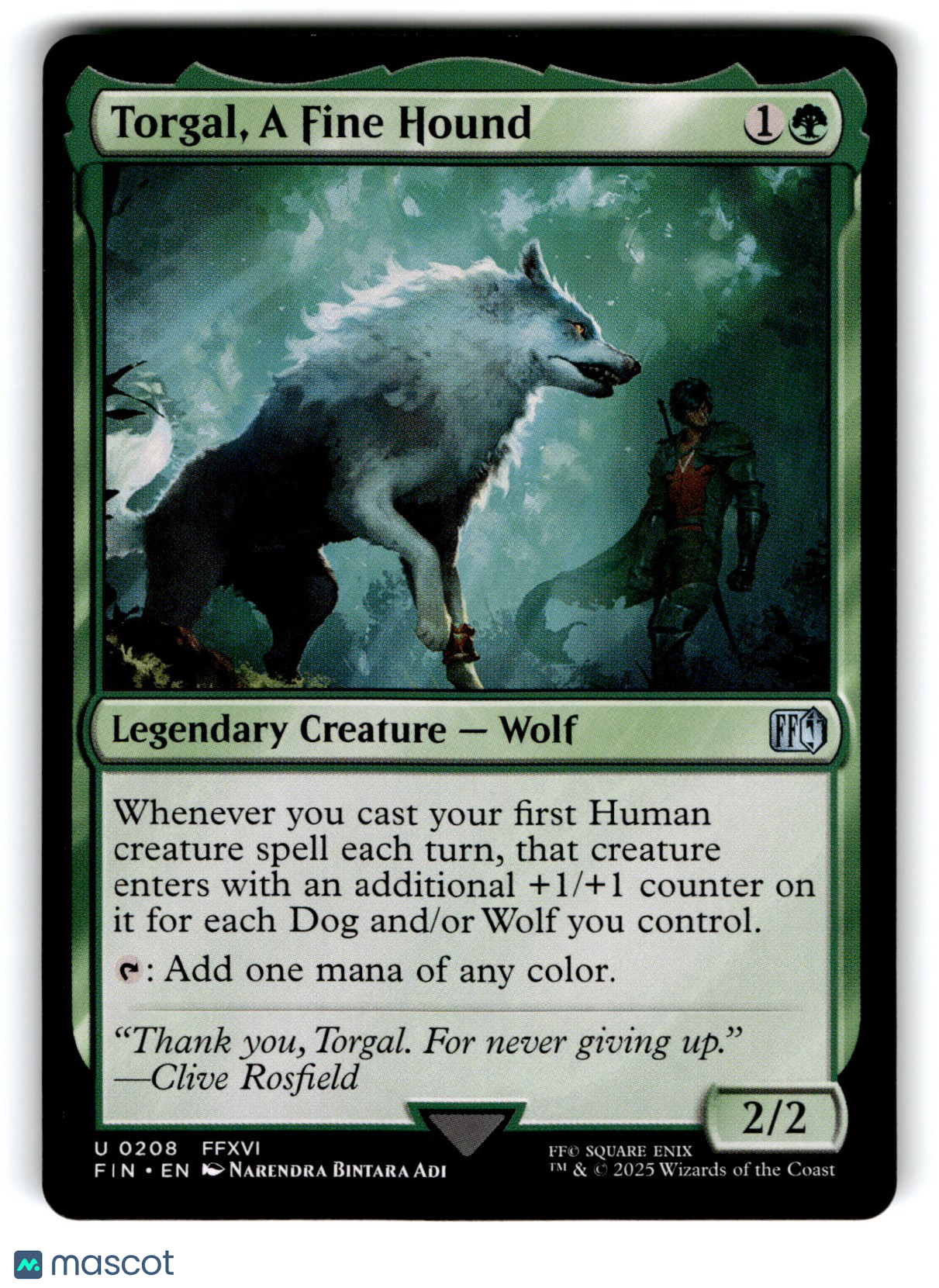 Final Fantasy Magic: The Gathering Torgal, a Fine Hound