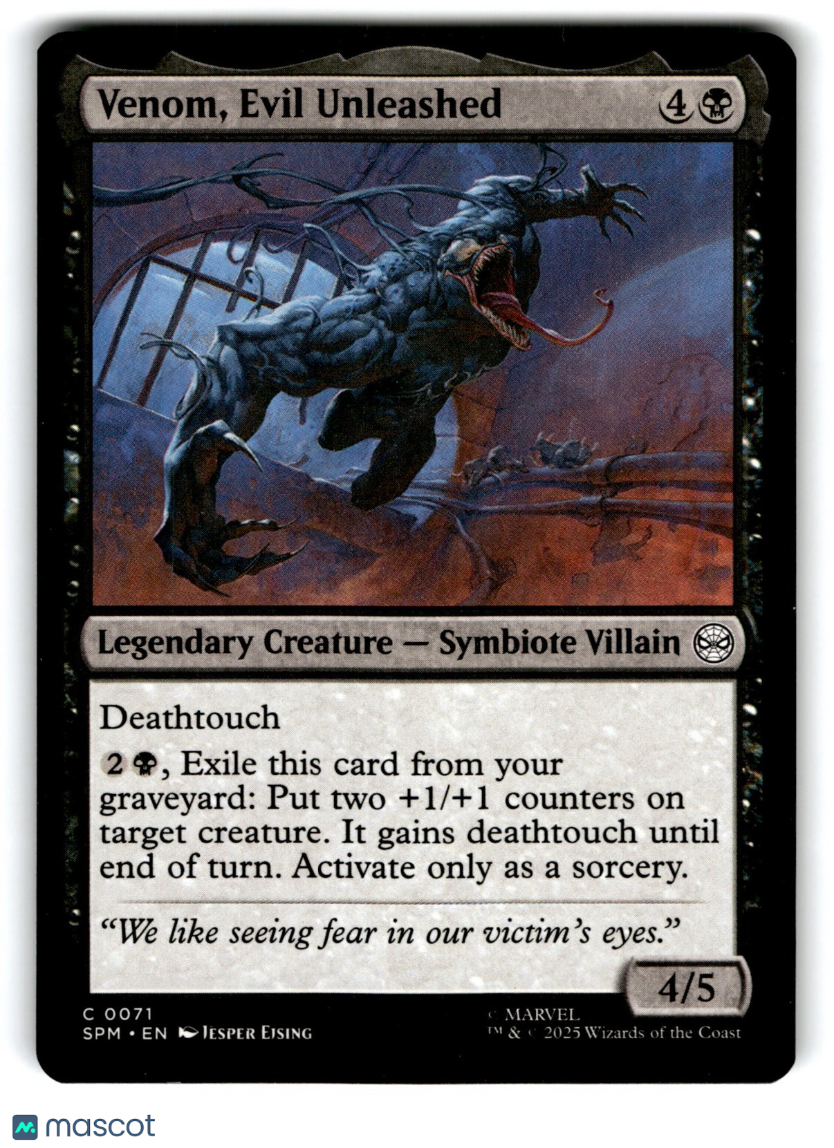 Venom, Evil Unleashed Marvel's Spider-Man Regular