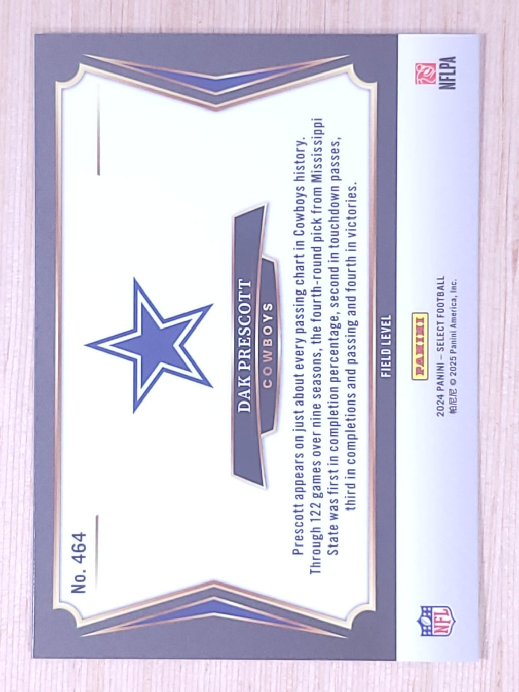 2024 Panini Select #464 Dak Prescott Field Level
