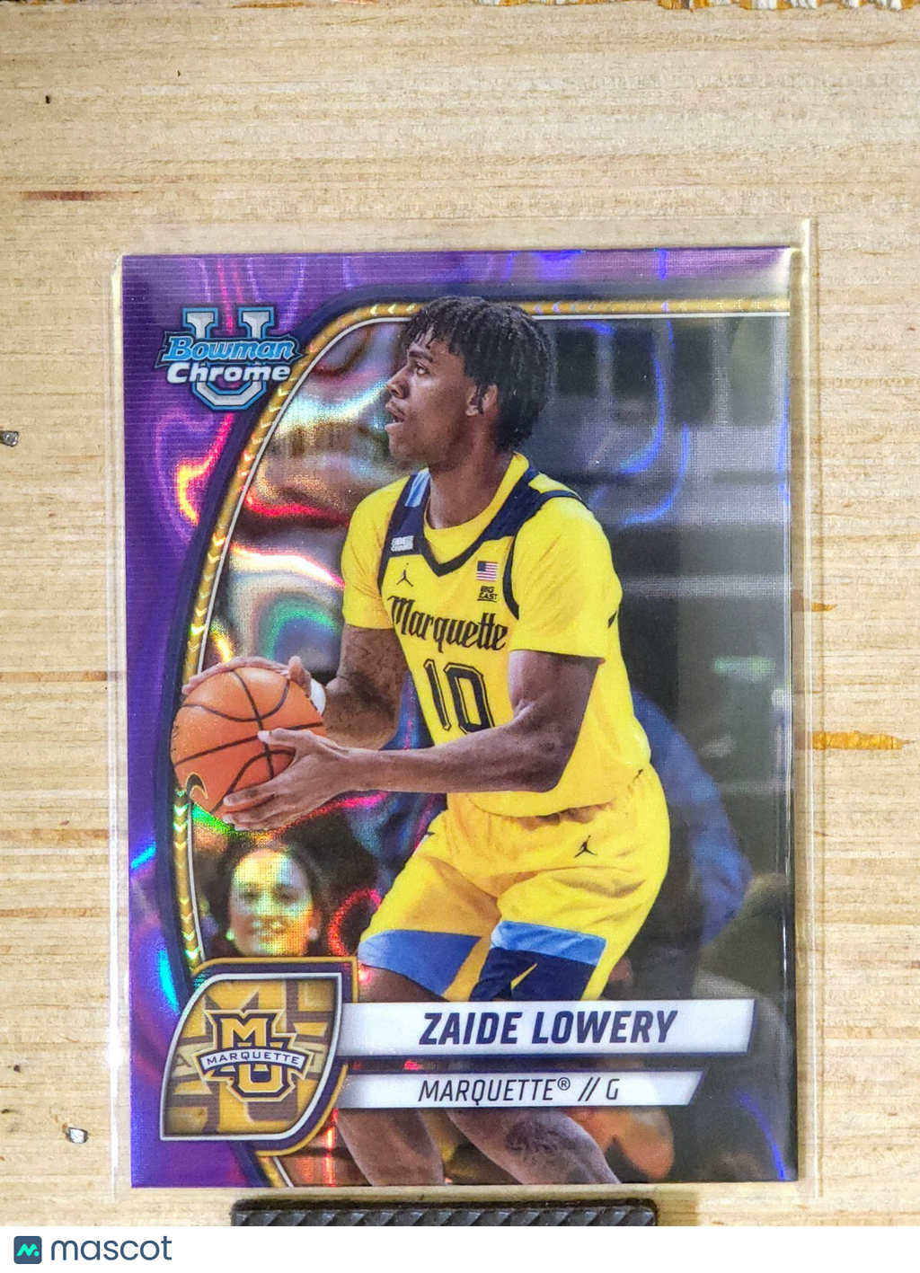 2025 Bowman University Chrome - Zaide Lowery #90 Purple Lava
