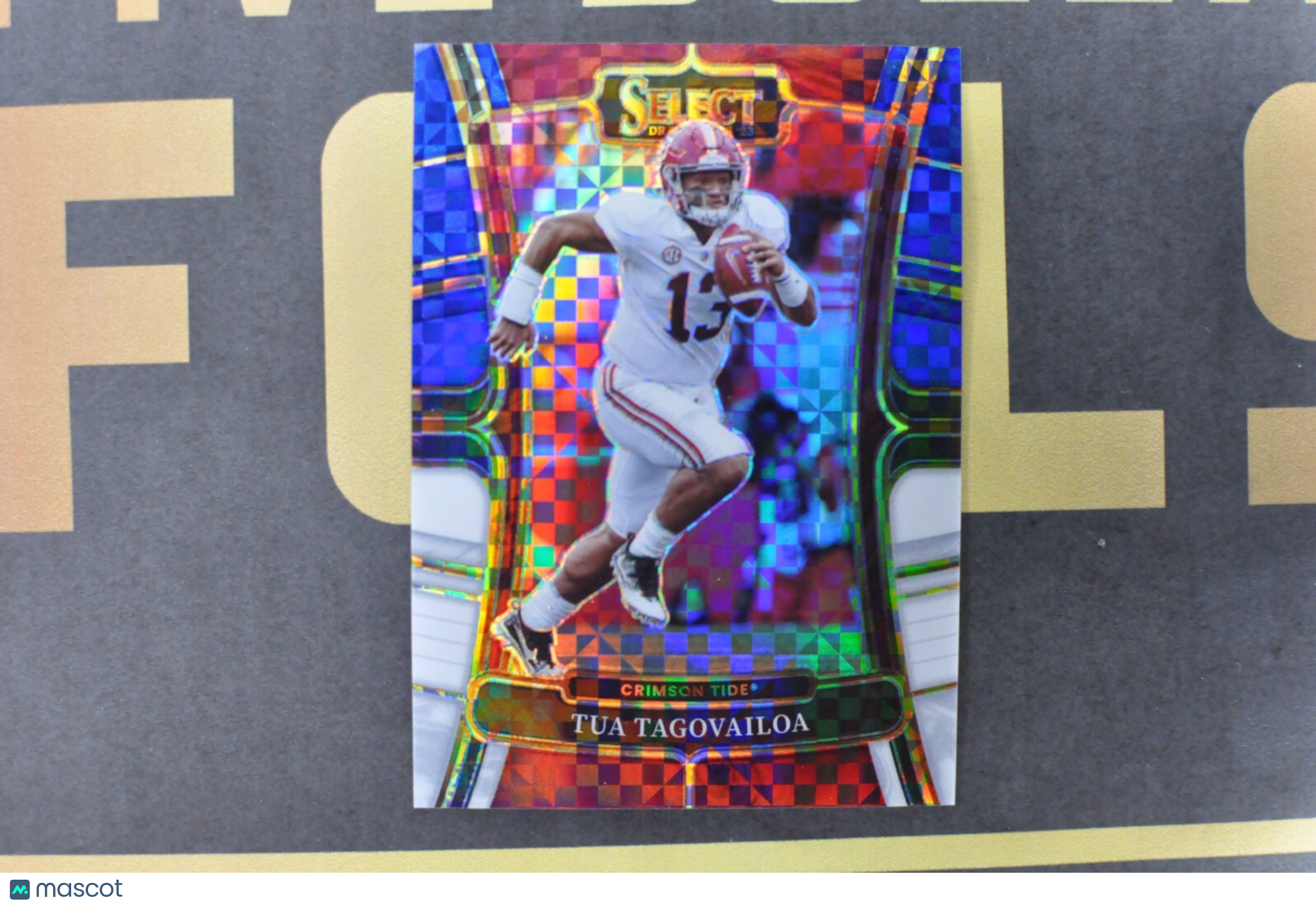 Tua Tagovailoa [Blue White Squares] #51 (2023 Panini Select Draft Picks) 066/100