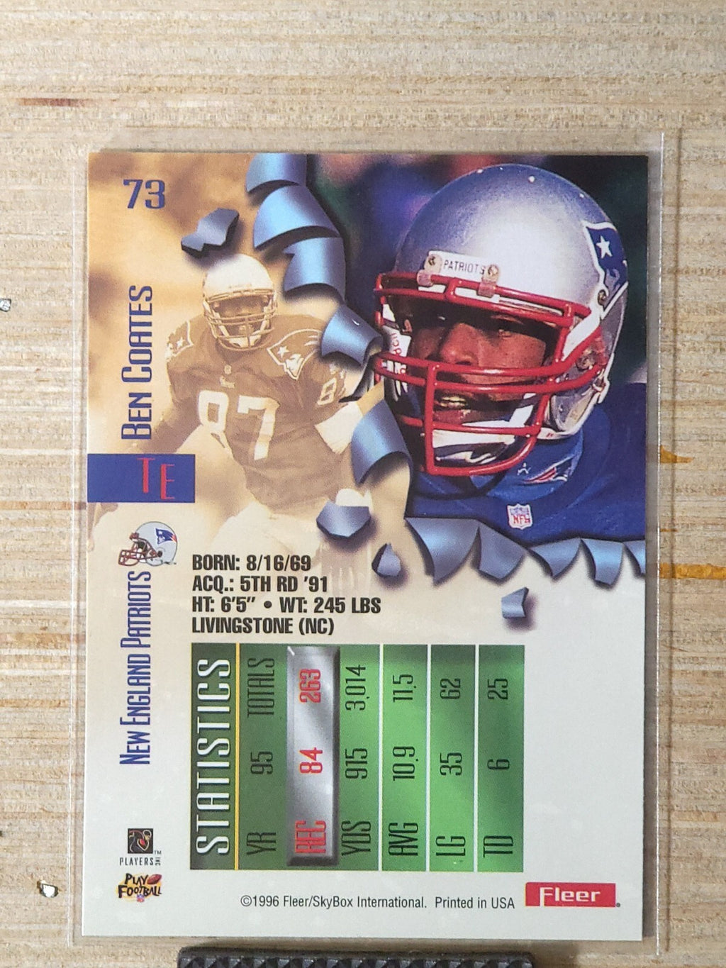 1996 Fleer Metal - Ben Coates #73
