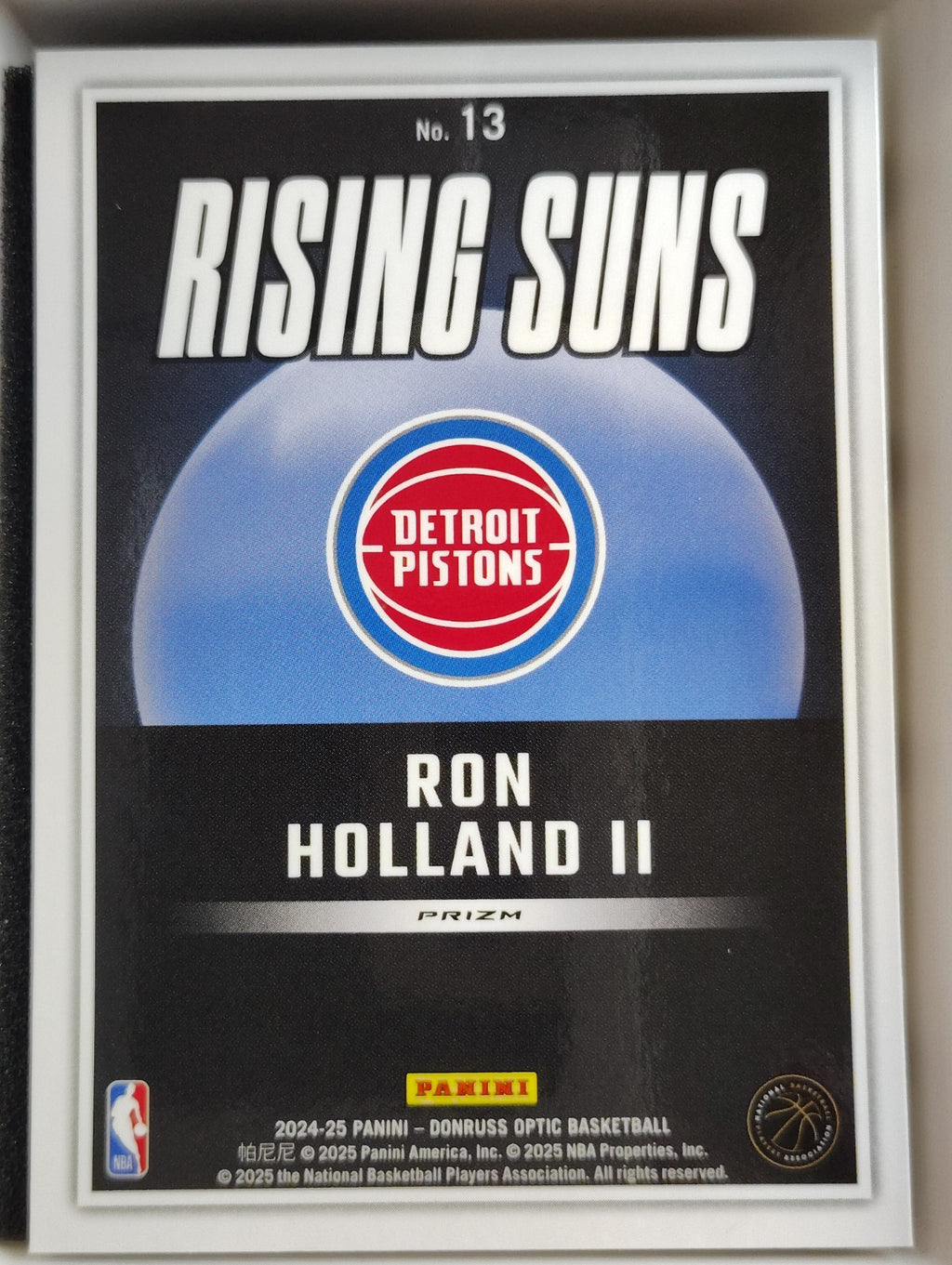 2024-25 Panini Donruss Optic Rising Stars #13 Ron Holland II Fast Break Disco