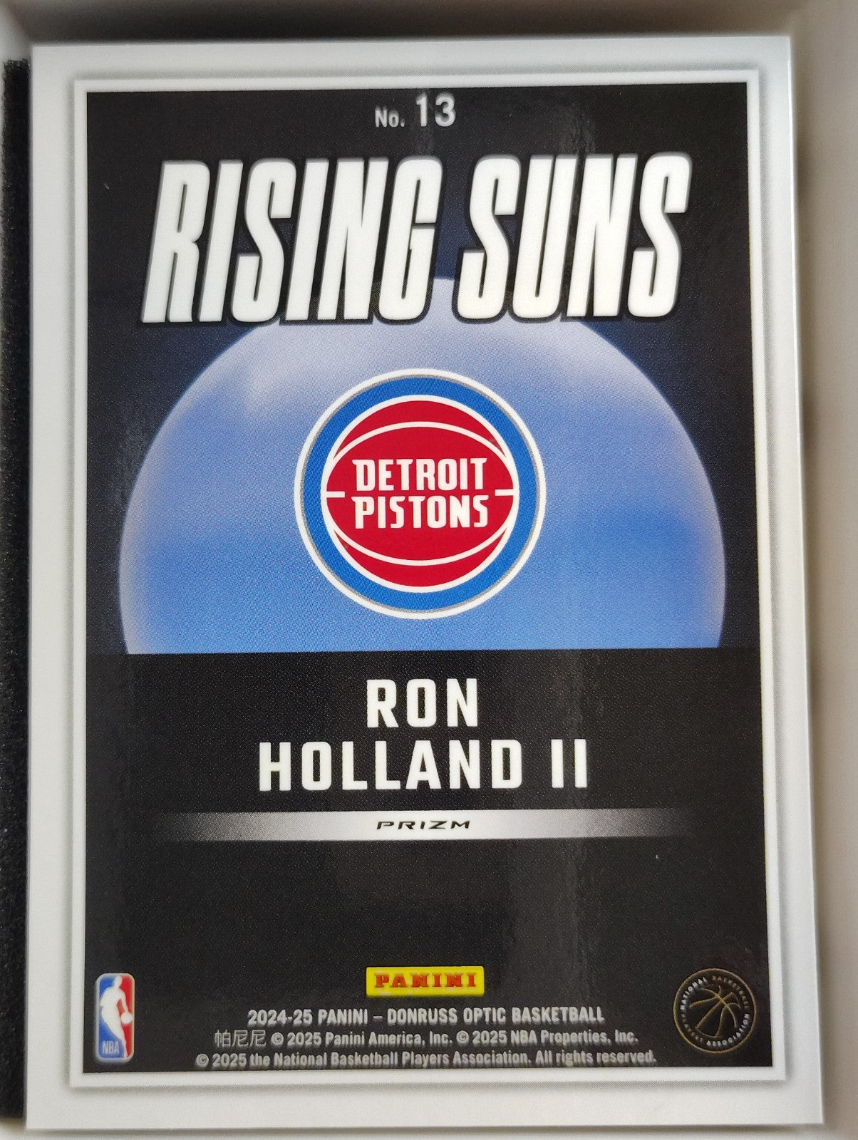 2024-25 Panini Donruss Optic Rising Stars #13 Ron Holland II Fast Break Disco