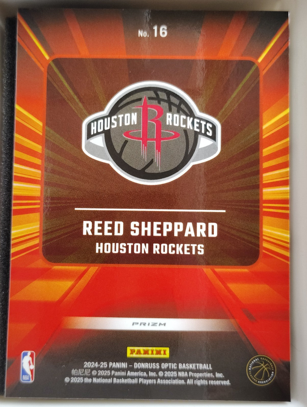 2024-25 Panini Donruss Optic Express Lane #16 Reed Sheppard Purple