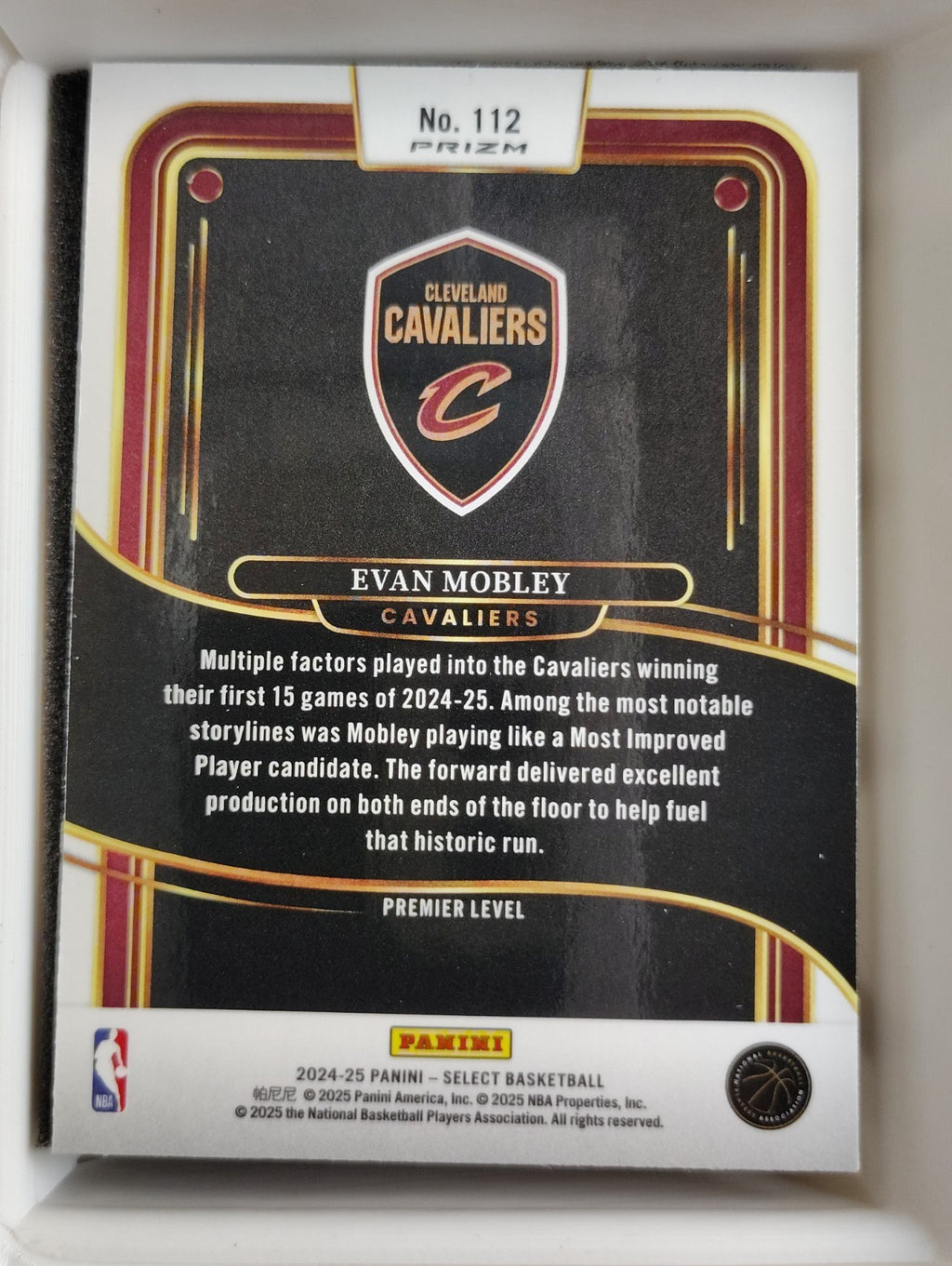 2024-25 Panini Select - Premier Level Evan Mobley #112 Scope Prizm