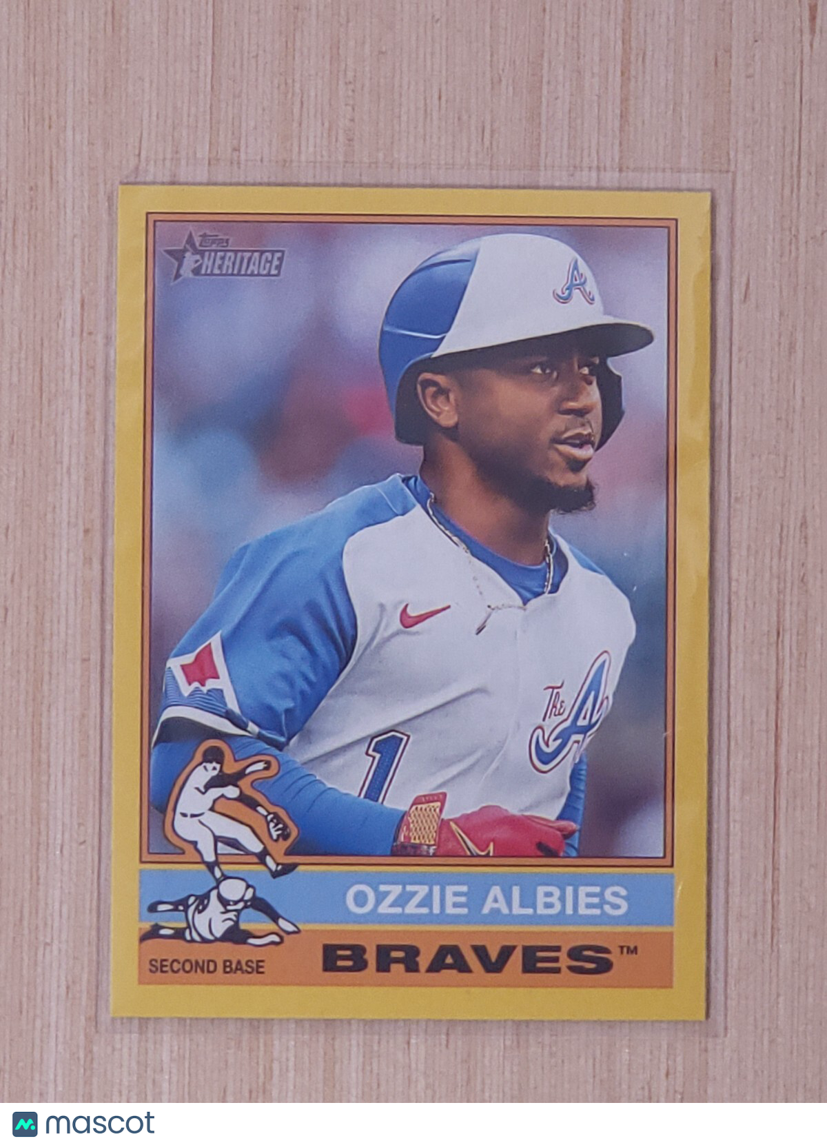 2025 Topps Heritage - Ozzie Albies #365 Yellow Border