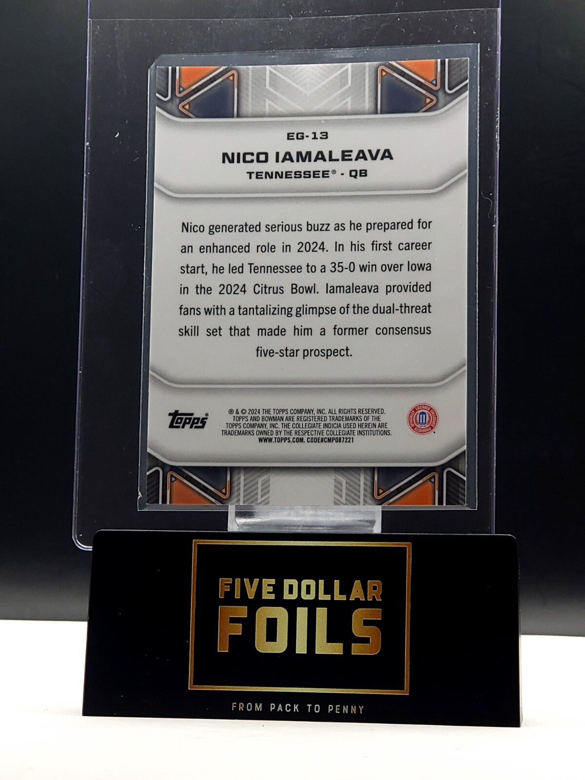 2024 Bowman U Best Elements of The Game EG-13 Nico Iamaleava
