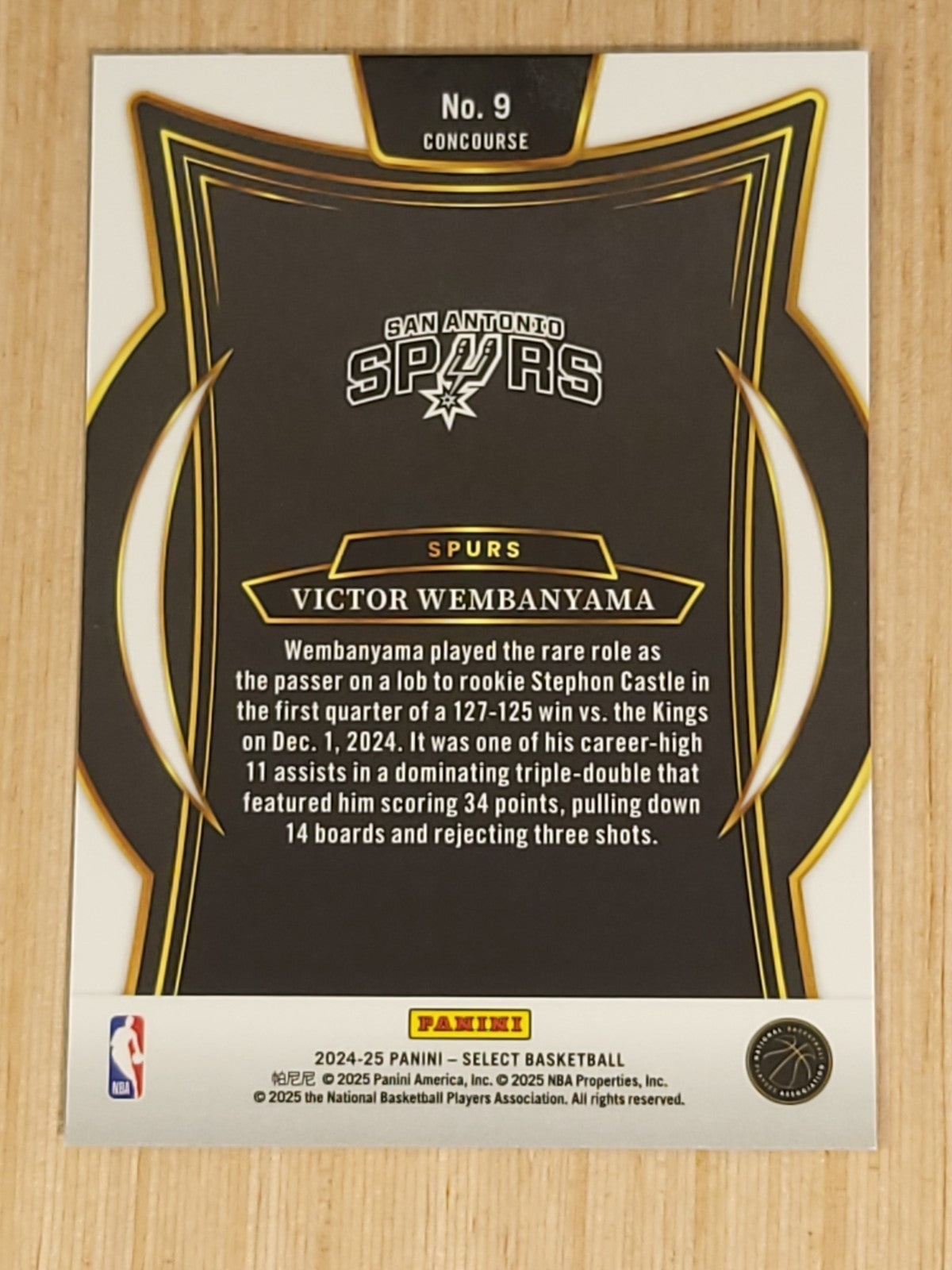 2024-25 Panini Select - Concourse Victor Wembanyama #9 Blue