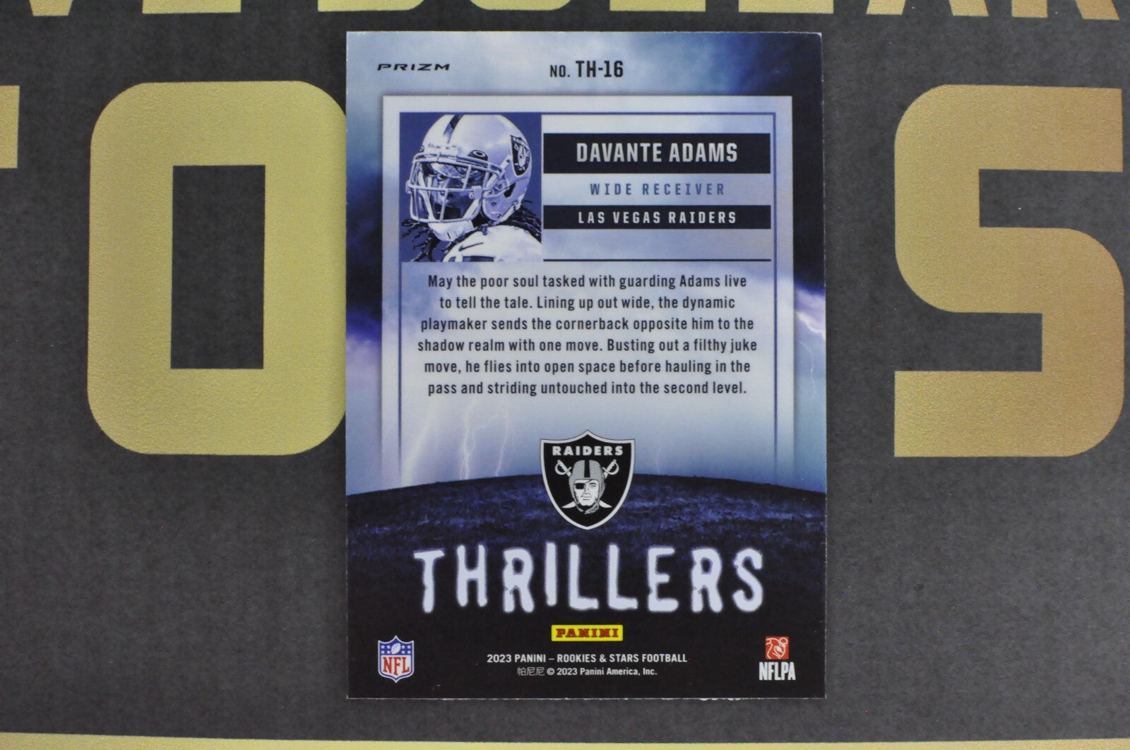 DAVANTE ADAMS 2023 Rookies & Stars RED PLAID THRILLERS RAIDERS - TH-16