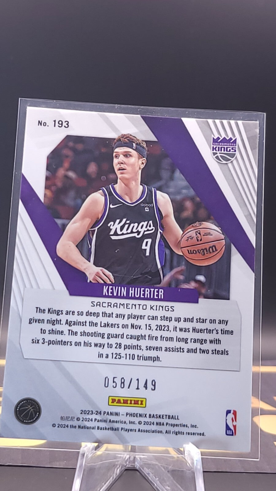 *Free Shipping @ $10+* 2023-24 Phoenix Basketball #193 Kevin Huerter Green Ice