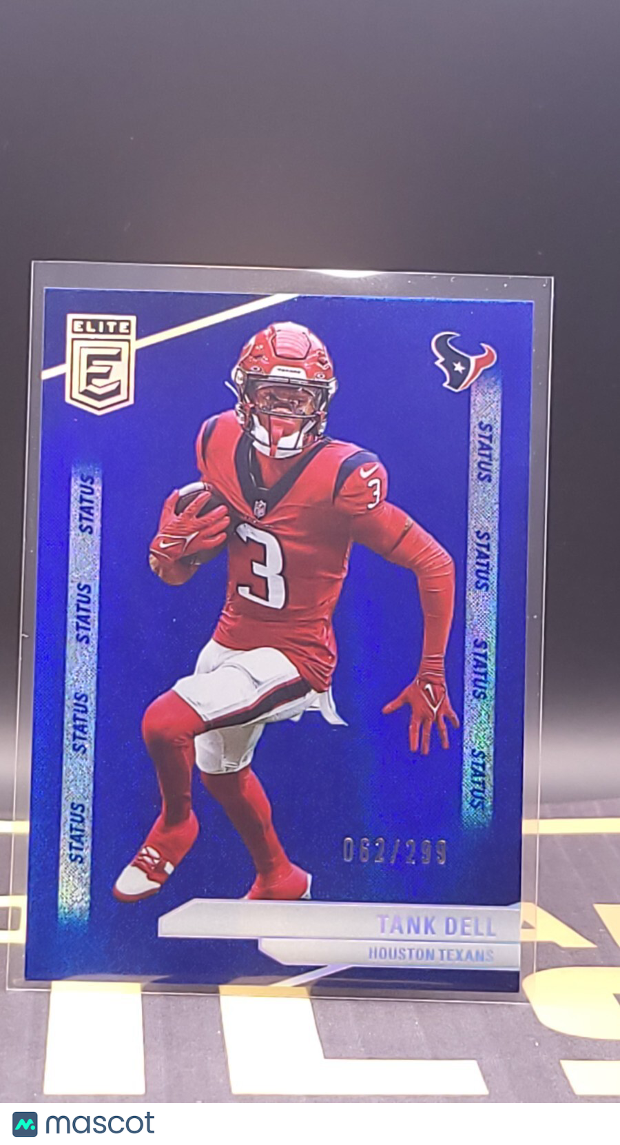 2024 Donruss Elite Tank Dell Status Sparkle Blue /299 Texans