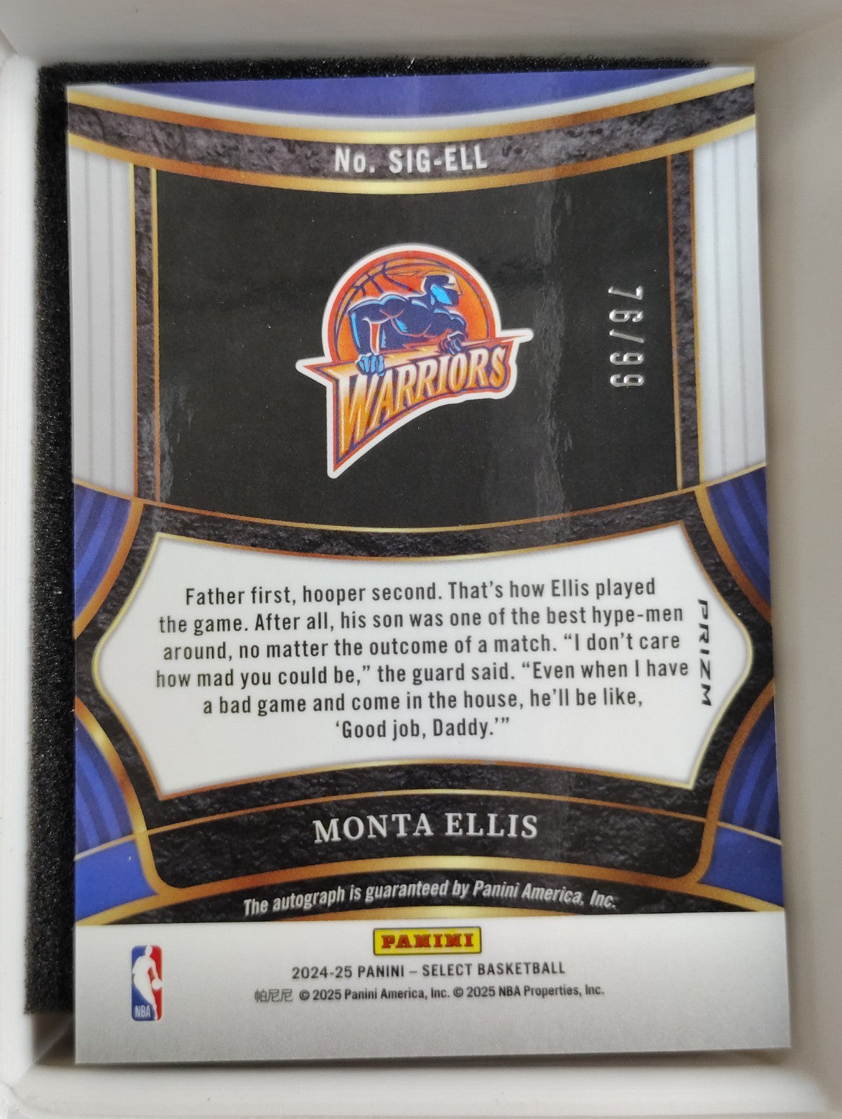 2024-25 Panini Select - Signatures Monta Ellis #SIG-ELL Red Prizm 76/99