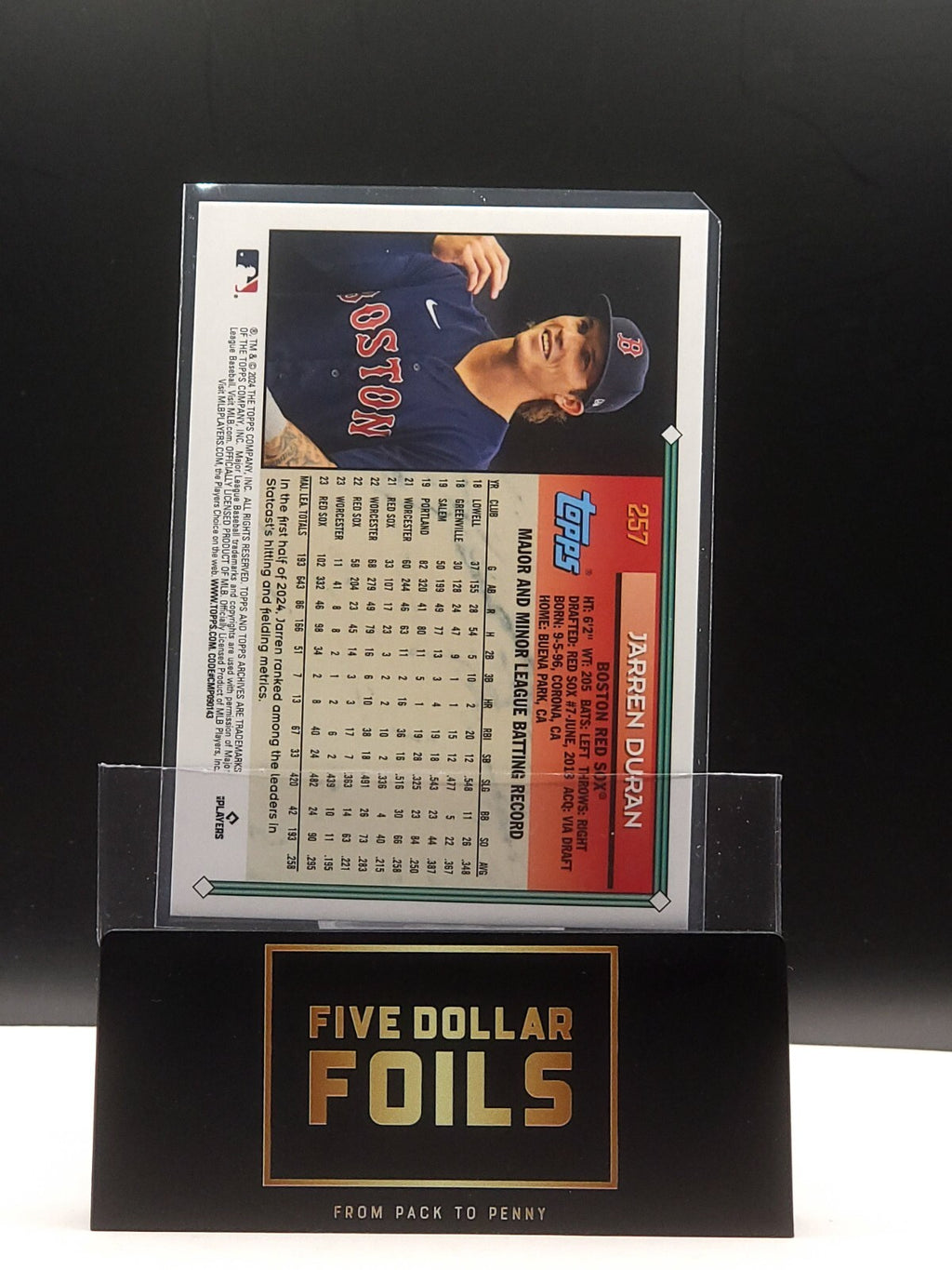 *Free Shipping @$10* 2024 Topps Archives # 257 Jarren Duran
