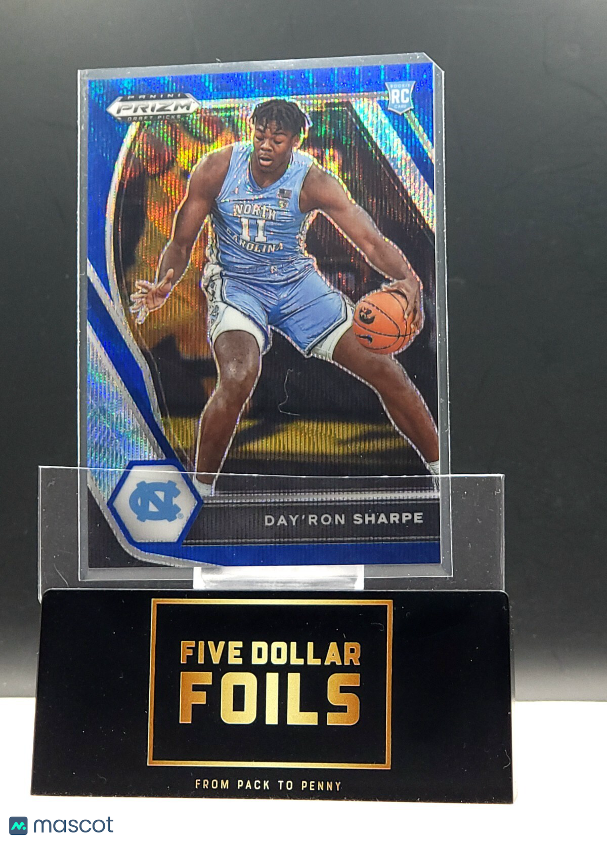 2021-22 Panini Prizm Draft Picks - #25 Day'Ron Sharpe Blue Wave 038/249