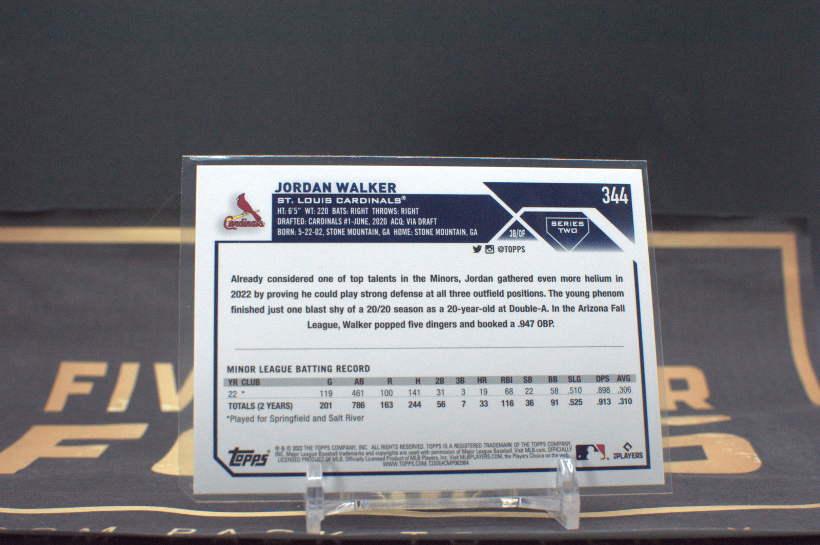 2023 Topps Series 2 - #344 Jordan Walker (RC)
