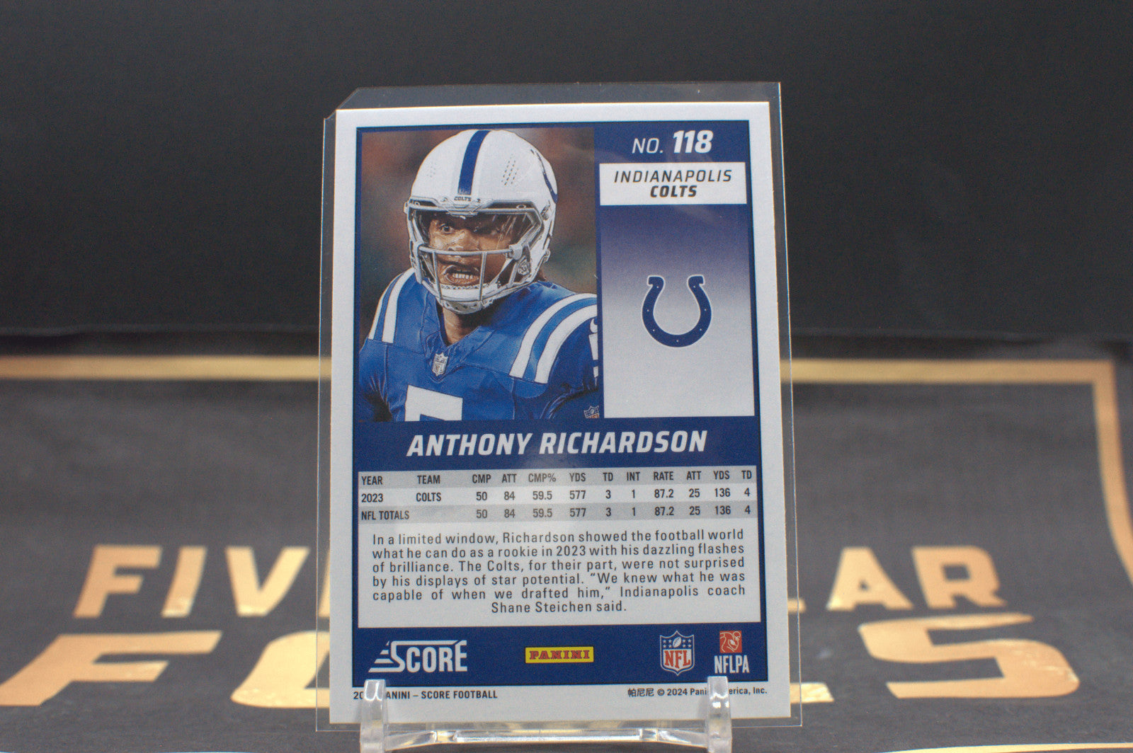 2024 Score Anthony Richardson #118 **Free Shipping @ $10+**